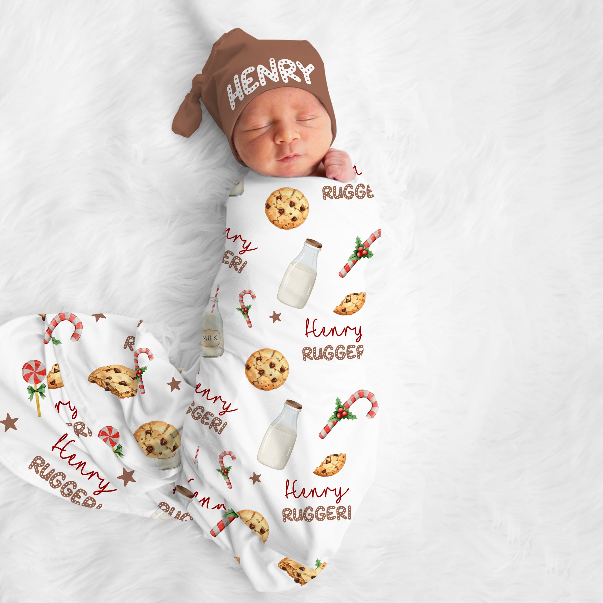 Personalized Swaddle in Sweet Cookie