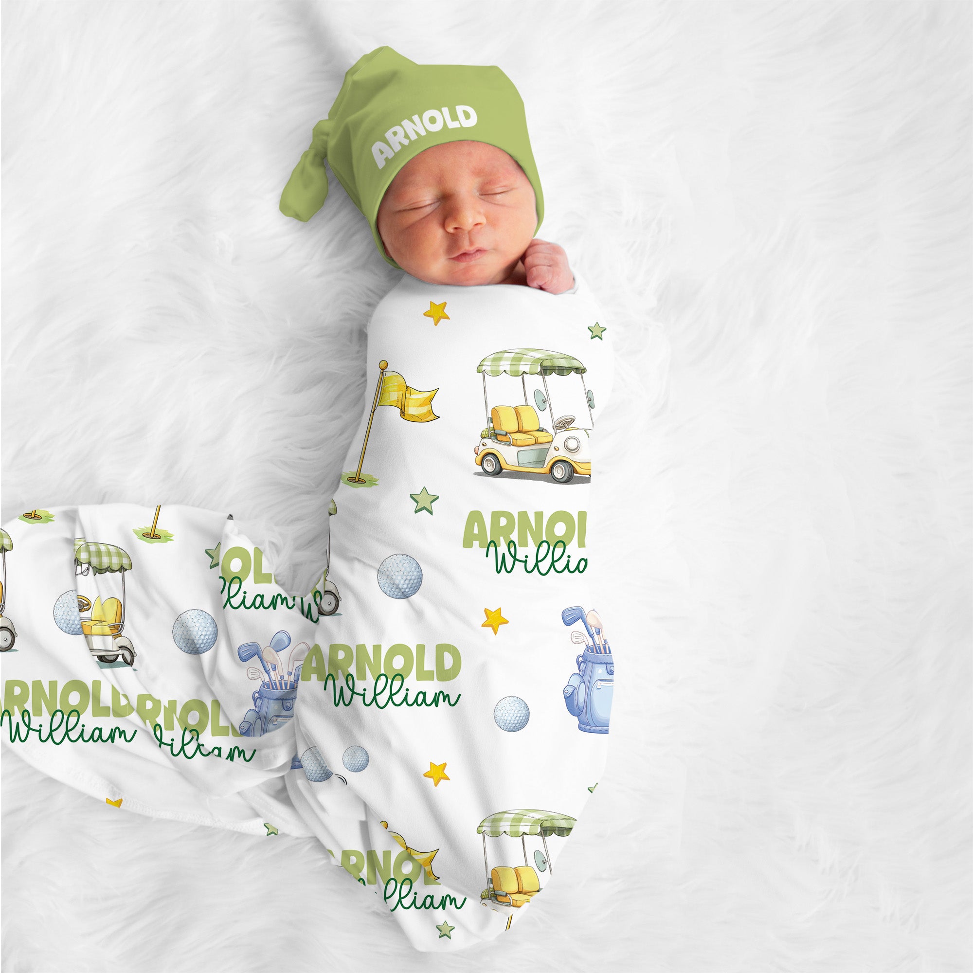 Personalized Swaddle in Country Club Cuties
