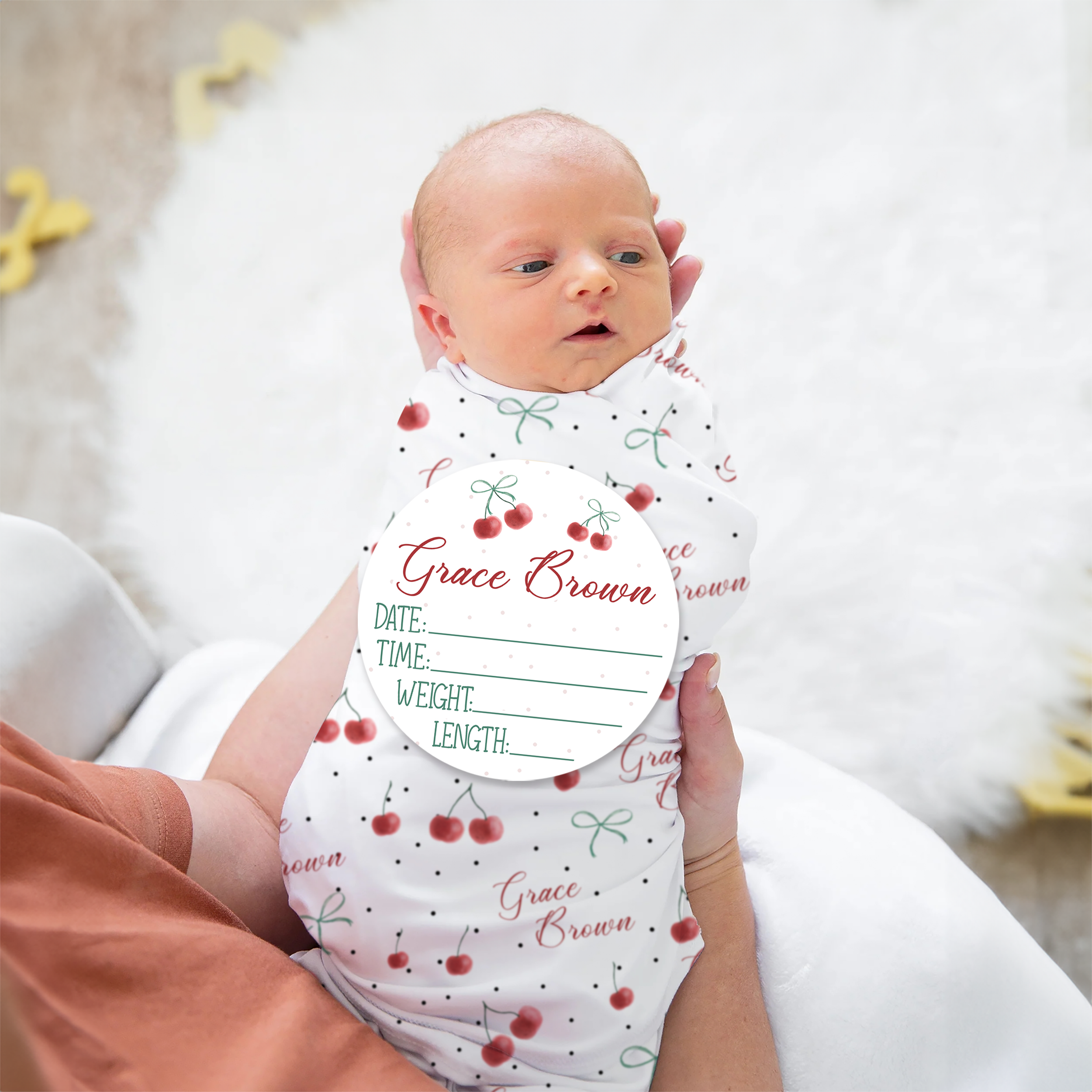 Cherished Baby Personalized Wood Sign