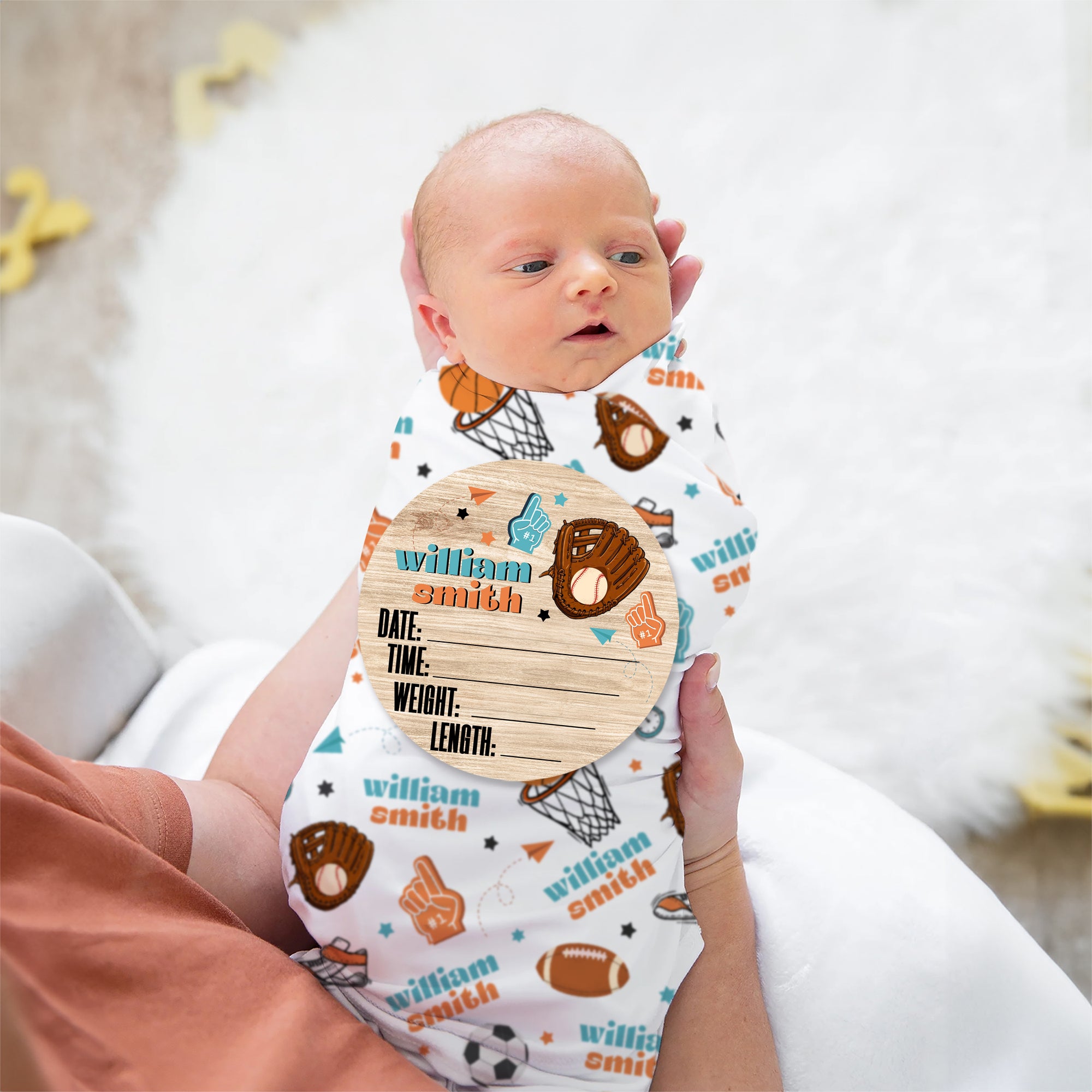 Personalized Wood Sign in Half Time