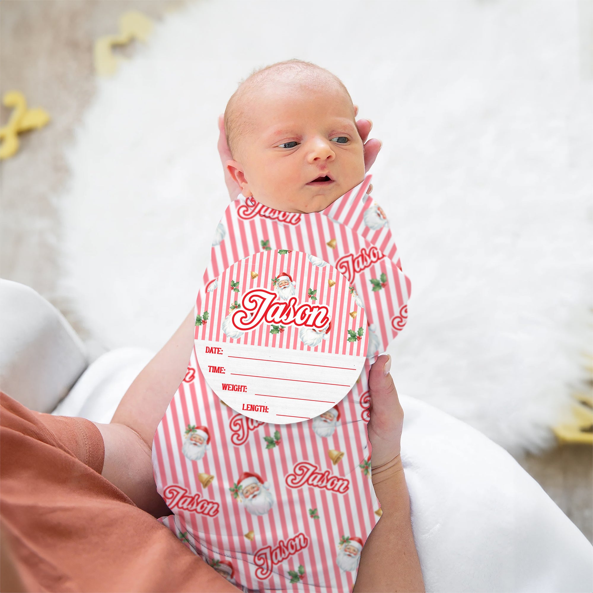 Personalized Wood Sign in Santa Baby