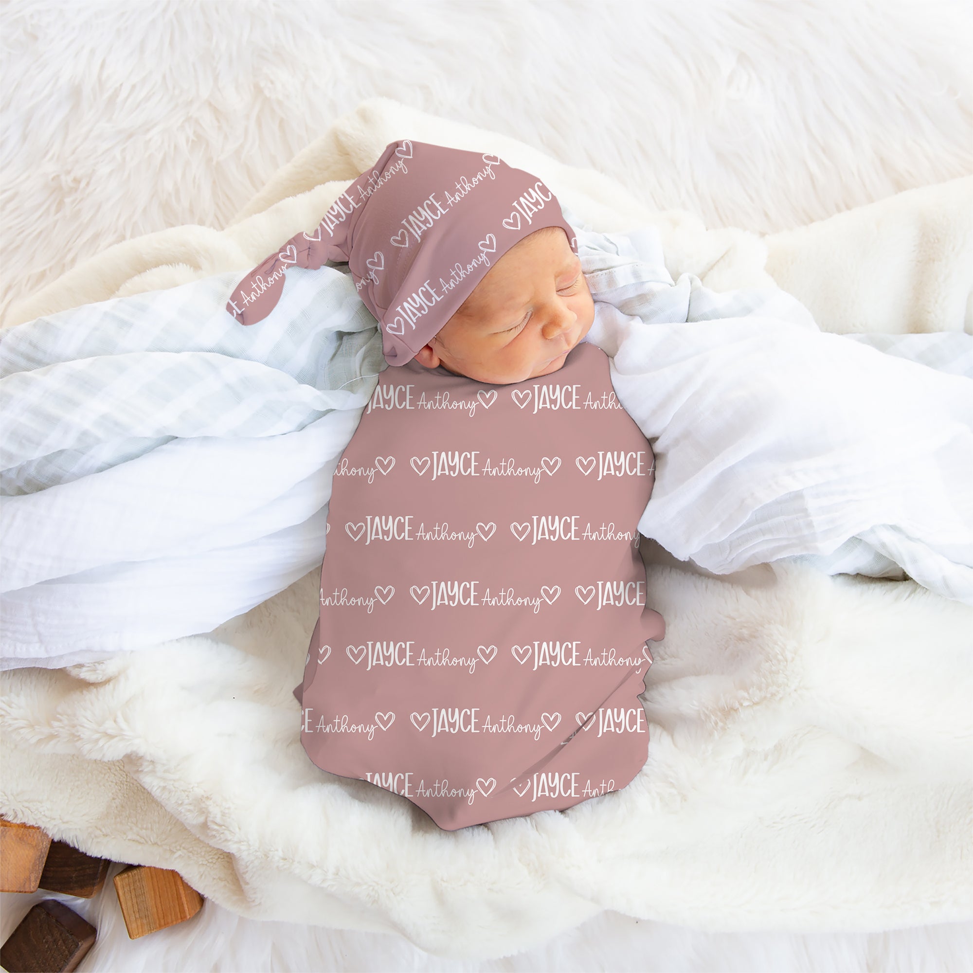 Personalized Swaddle in Mono Name