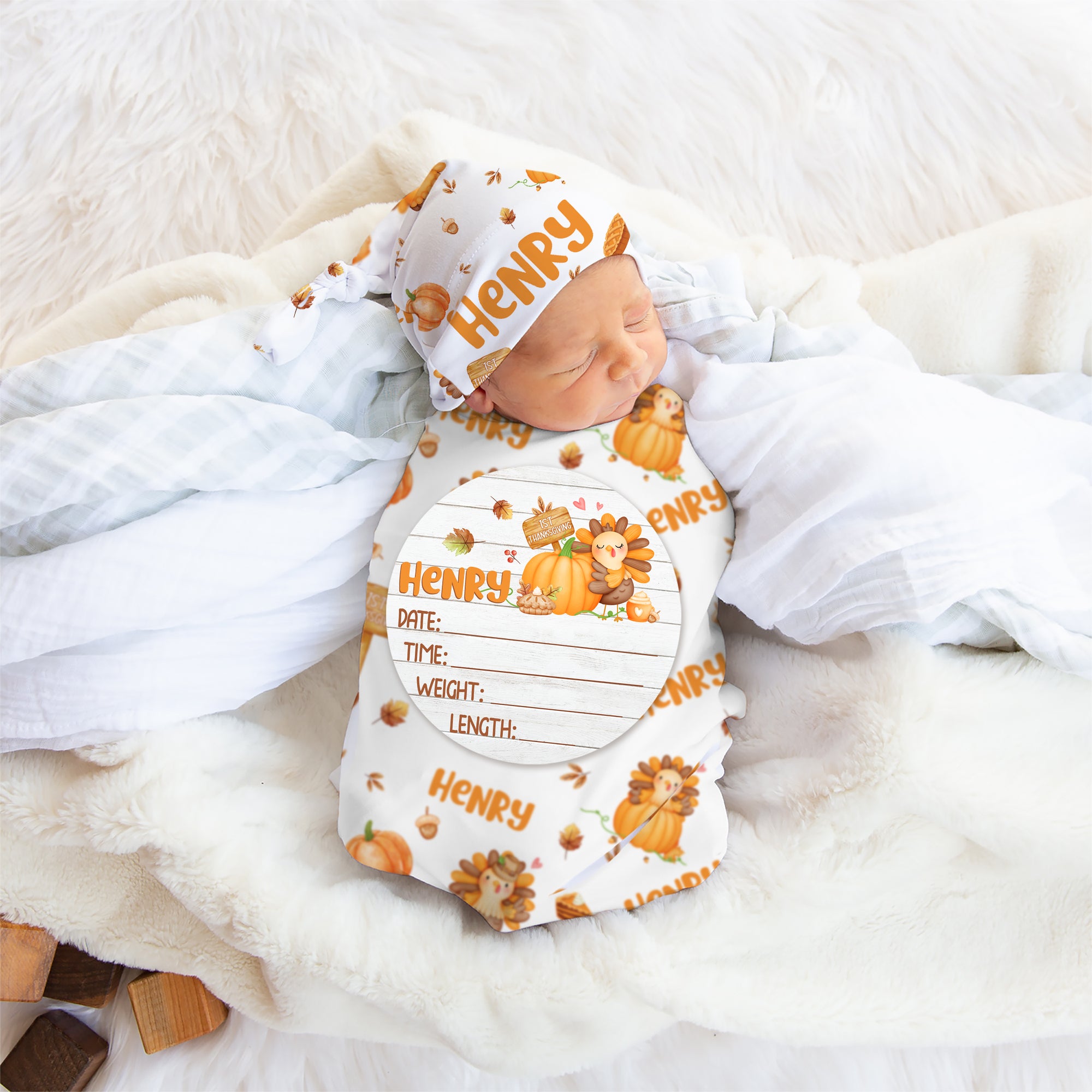 Personalized Wood Sign in Babe's 1st Thanks Giving