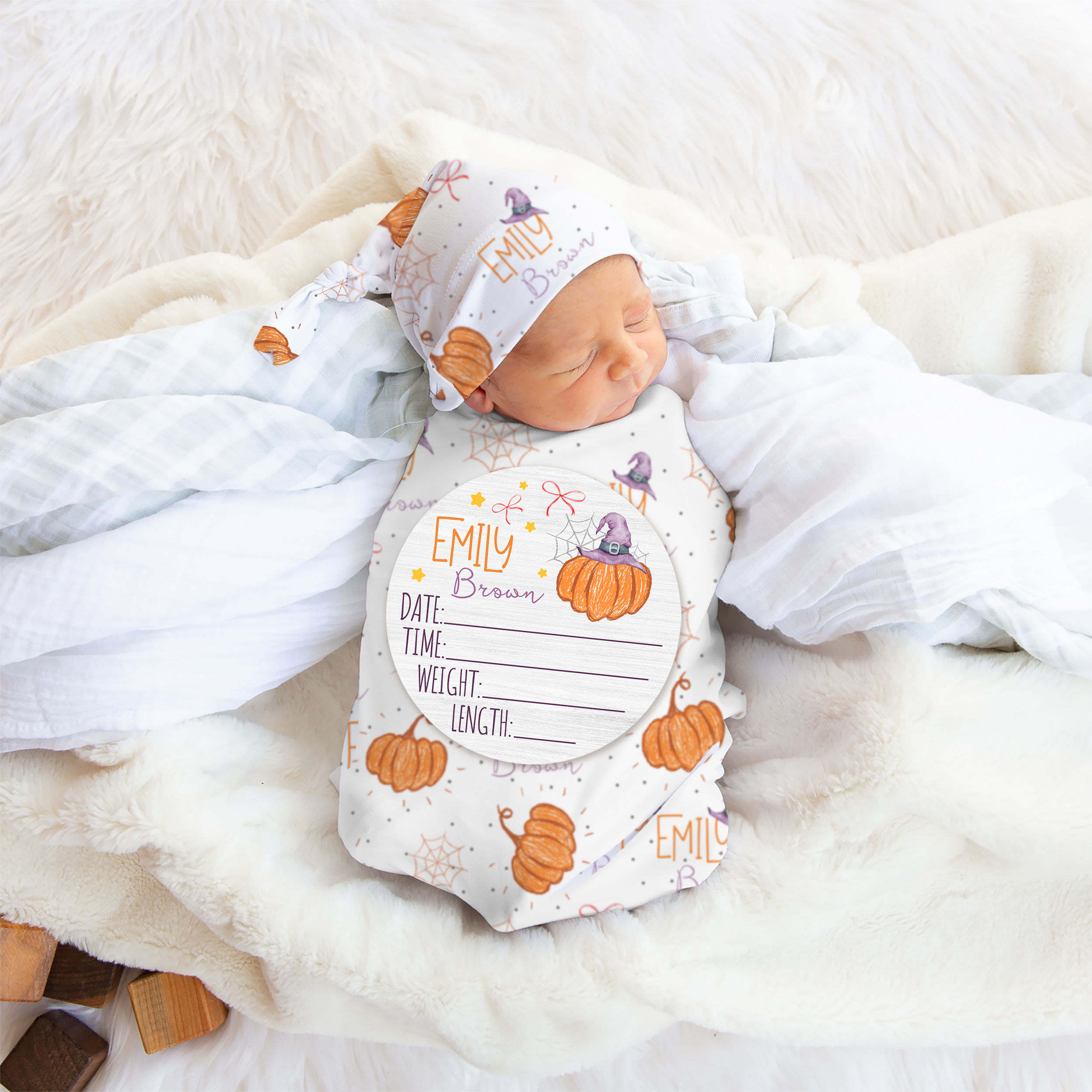 Personalized Wood Sign in Little Pumpkin