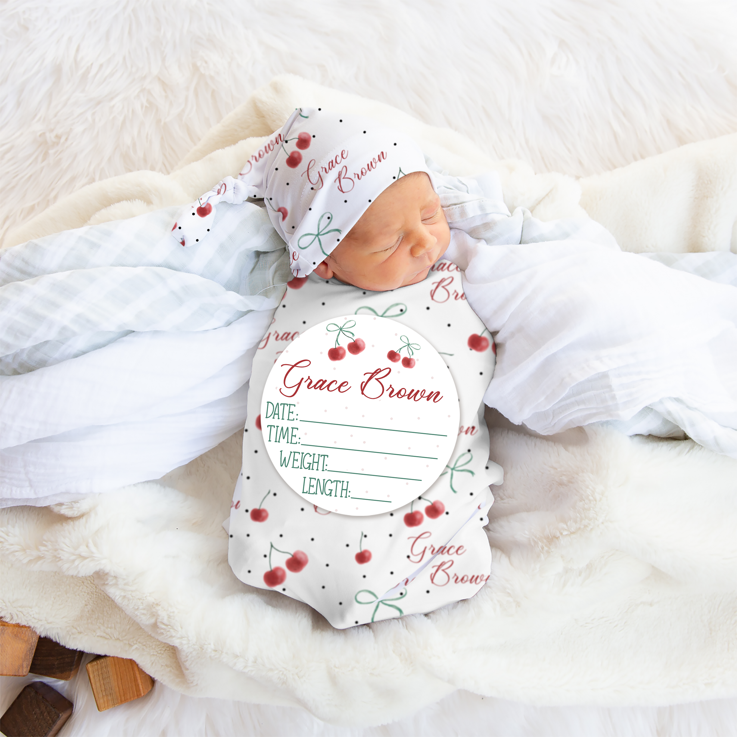 Personalized Wood Sign in Cherished Baby