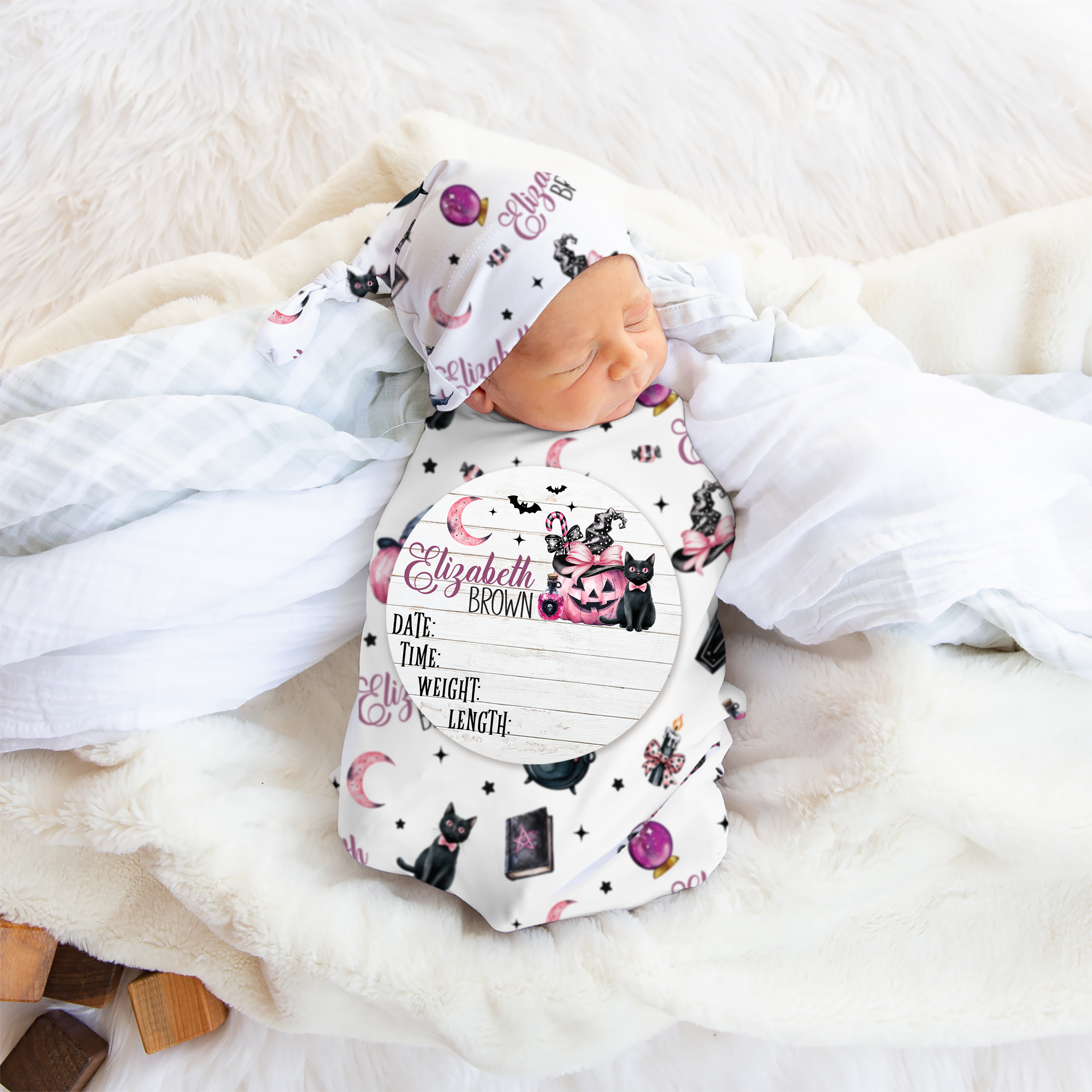 Personalized Wood Sign in Mystic Lunar