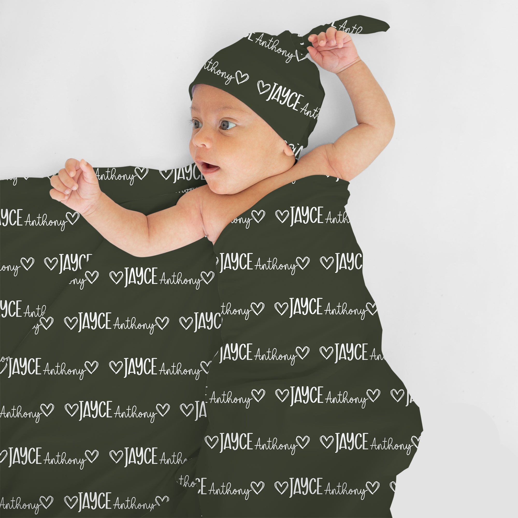 Personalized Swaddle in Mono Name