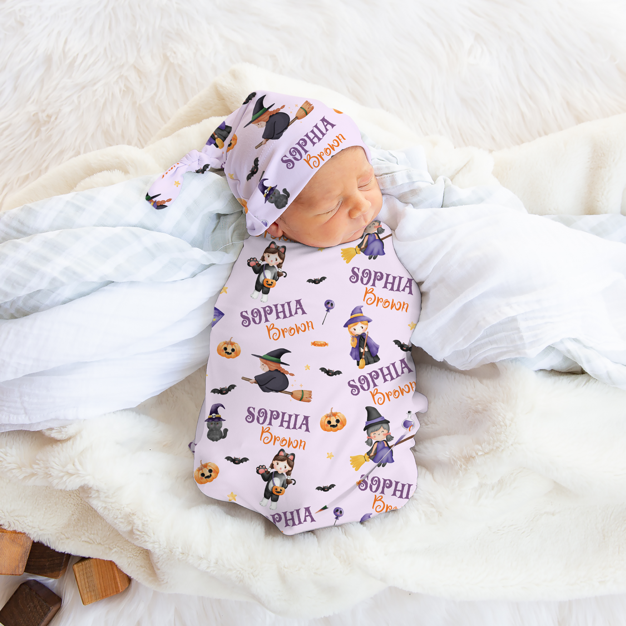 Personalized Knotted Hat in Dress-up Babe