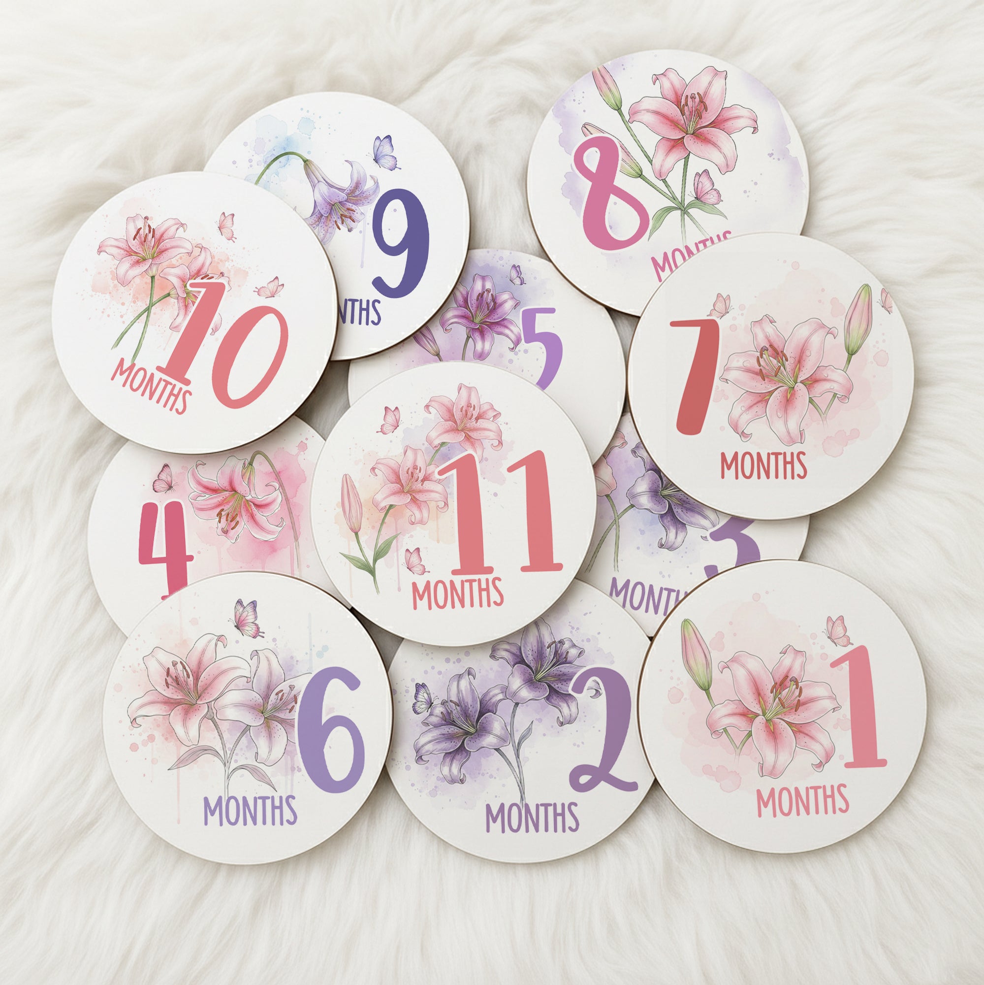 Milestone Tracker Wood Signs in Lilys