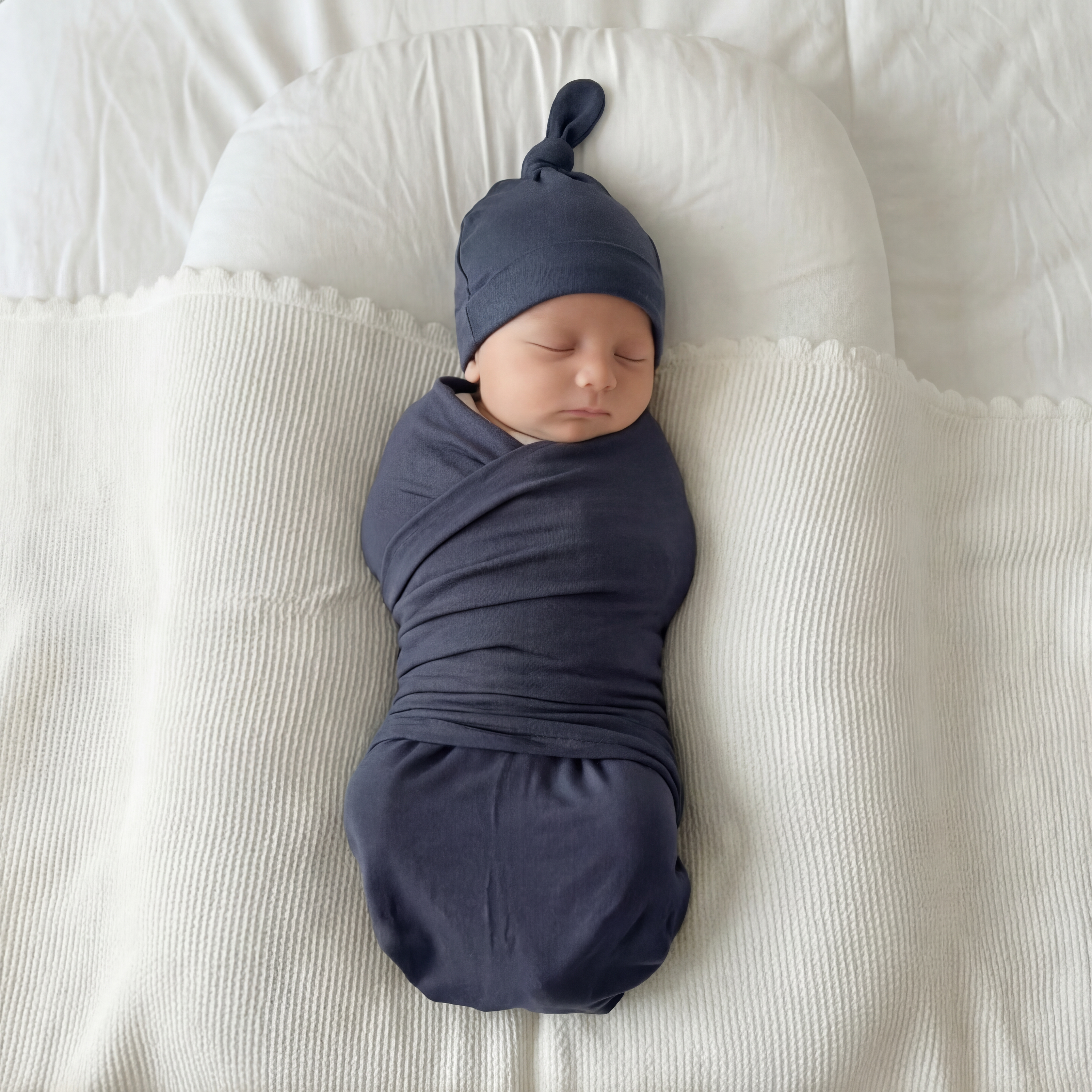 Swaddle with Hat Set in Moss