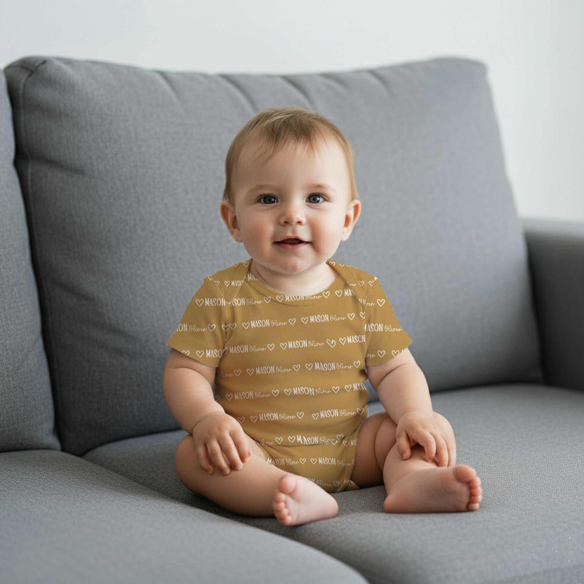 Personalized Bodysuit in Mono Name