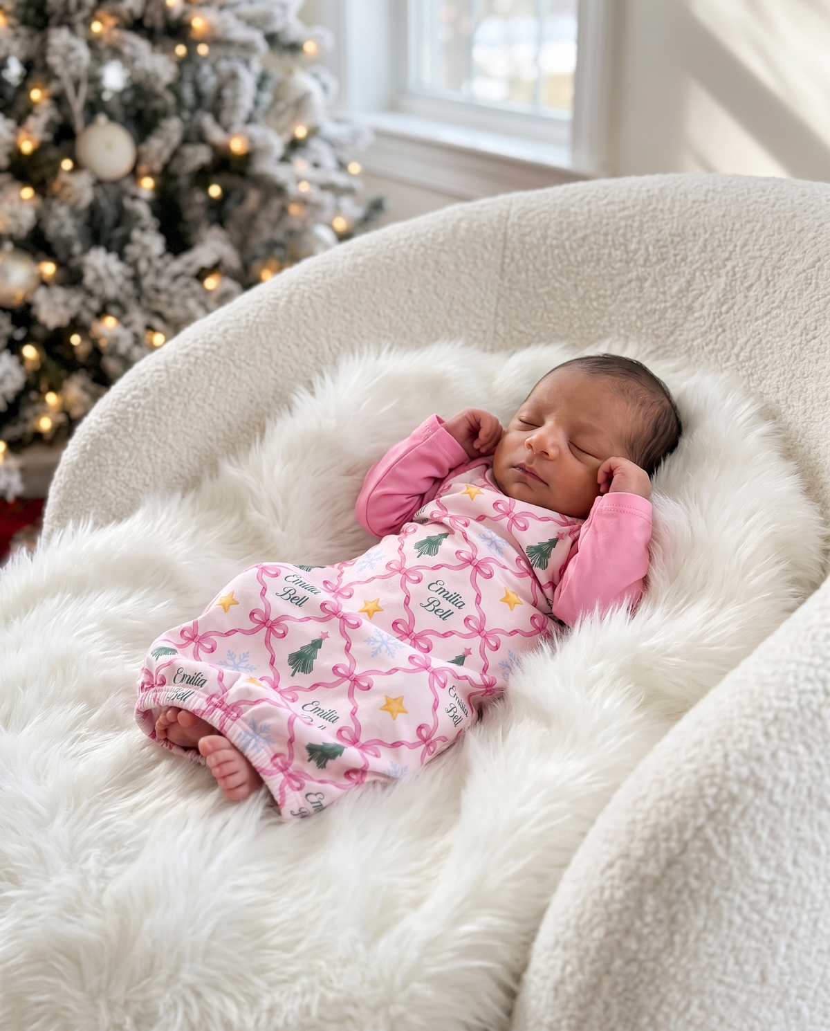 Personalized Baby Sleep Gown in North Star