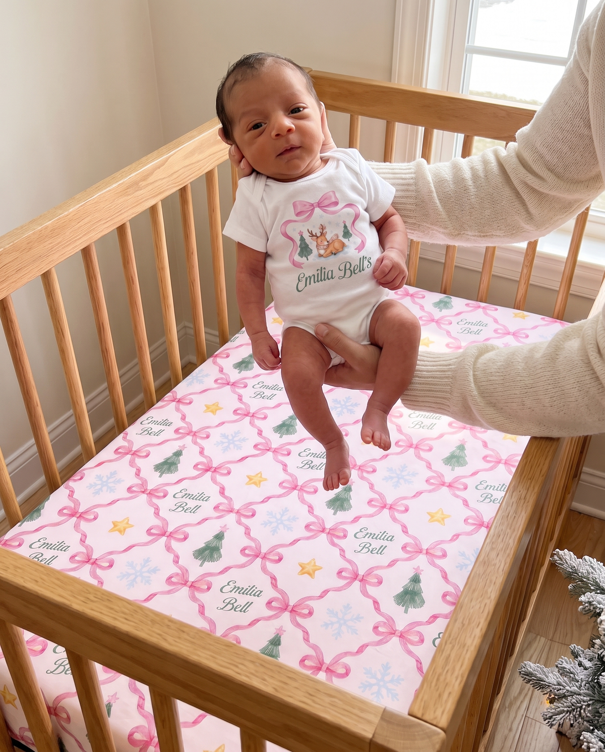 Personalized Crib Sheet in North Star