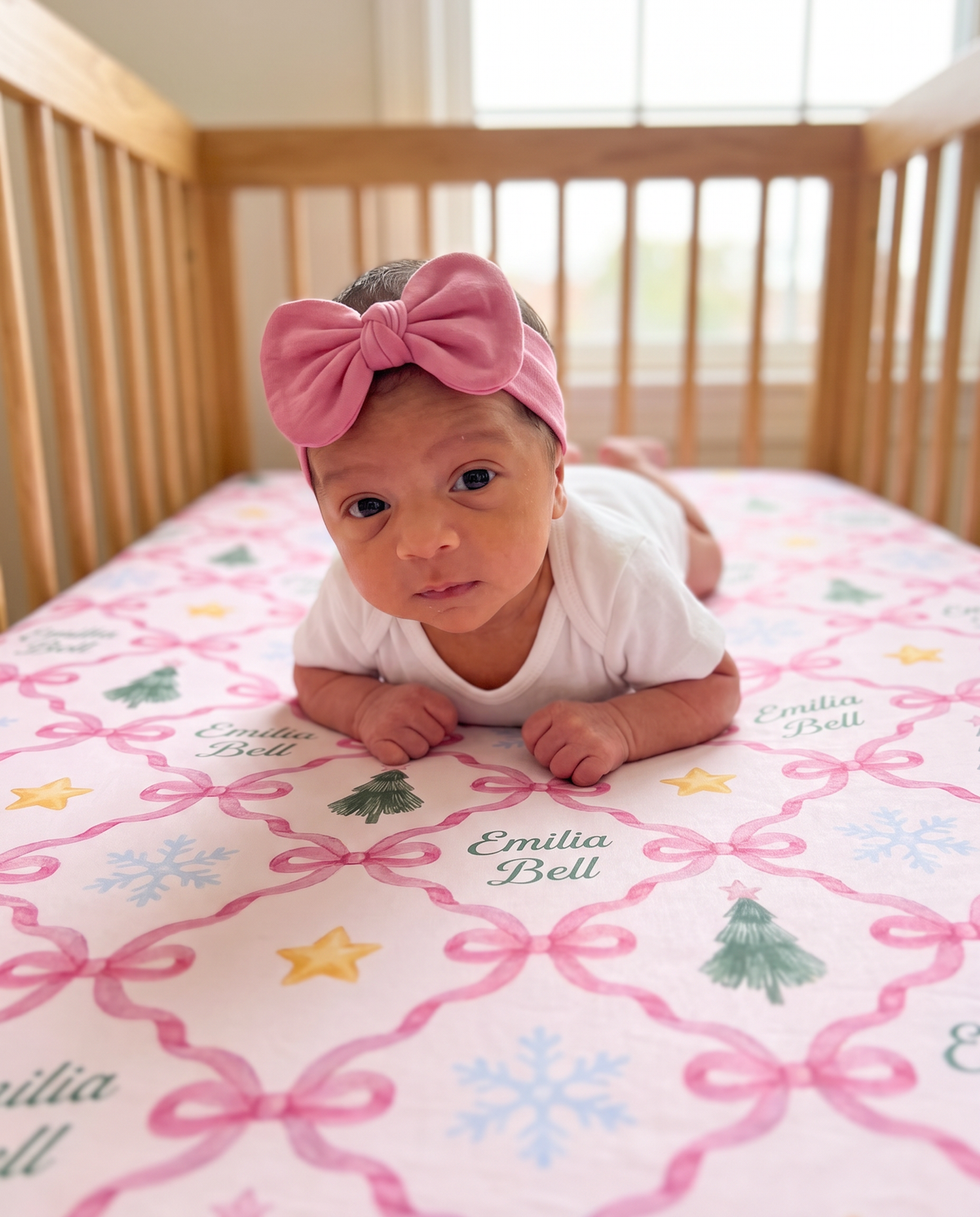 Personalized Crib Sheet in North Star