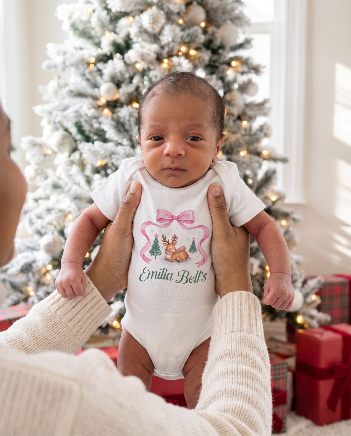 Personalized Graphic Bodysuit in North Star