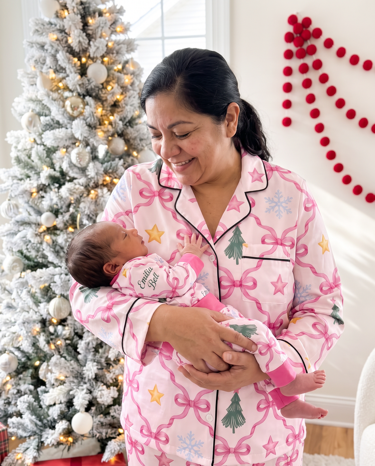 Long Sleeve Women's Pajama Set in North Star