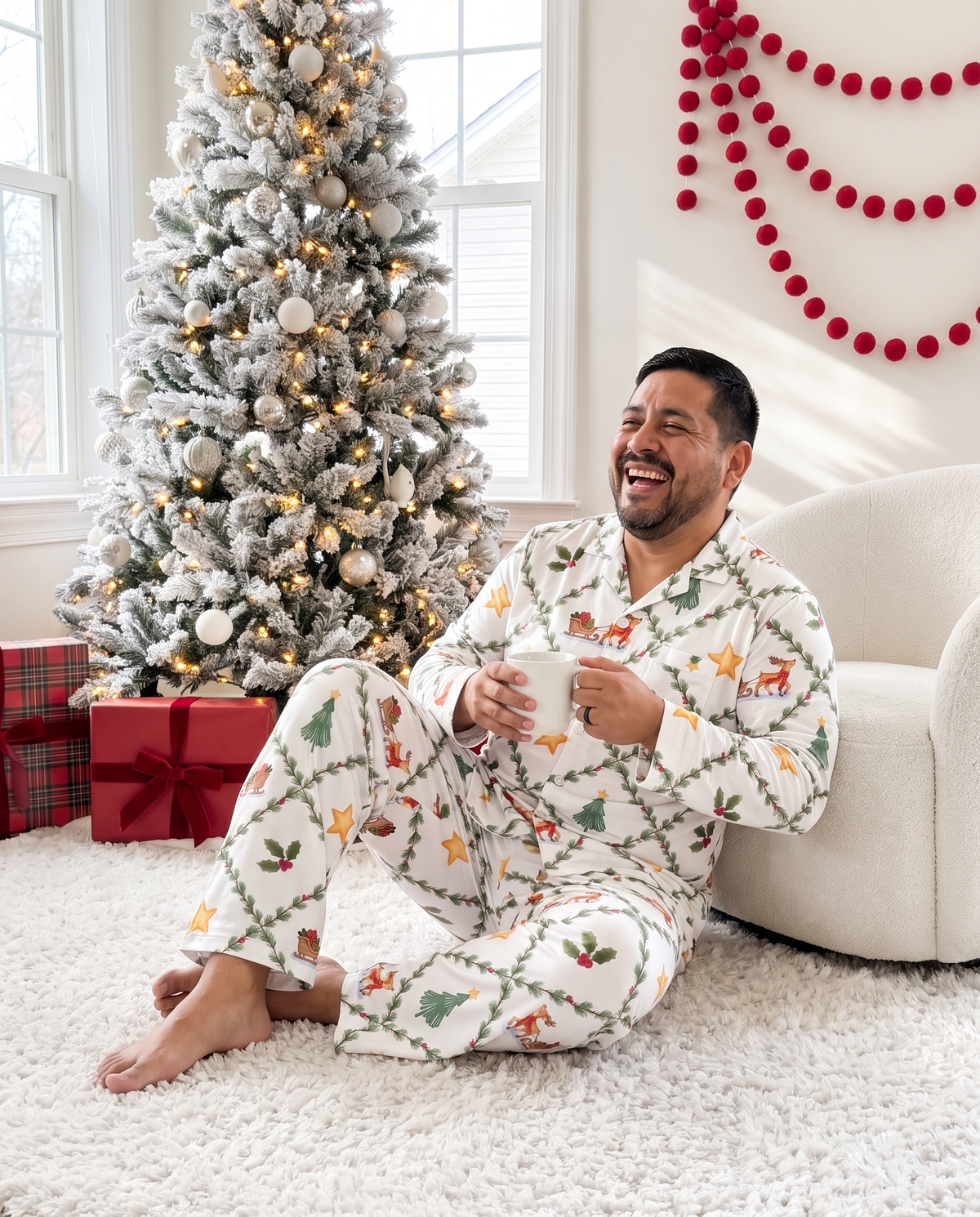 Long Sleeved Men Pajama Set in North Trail