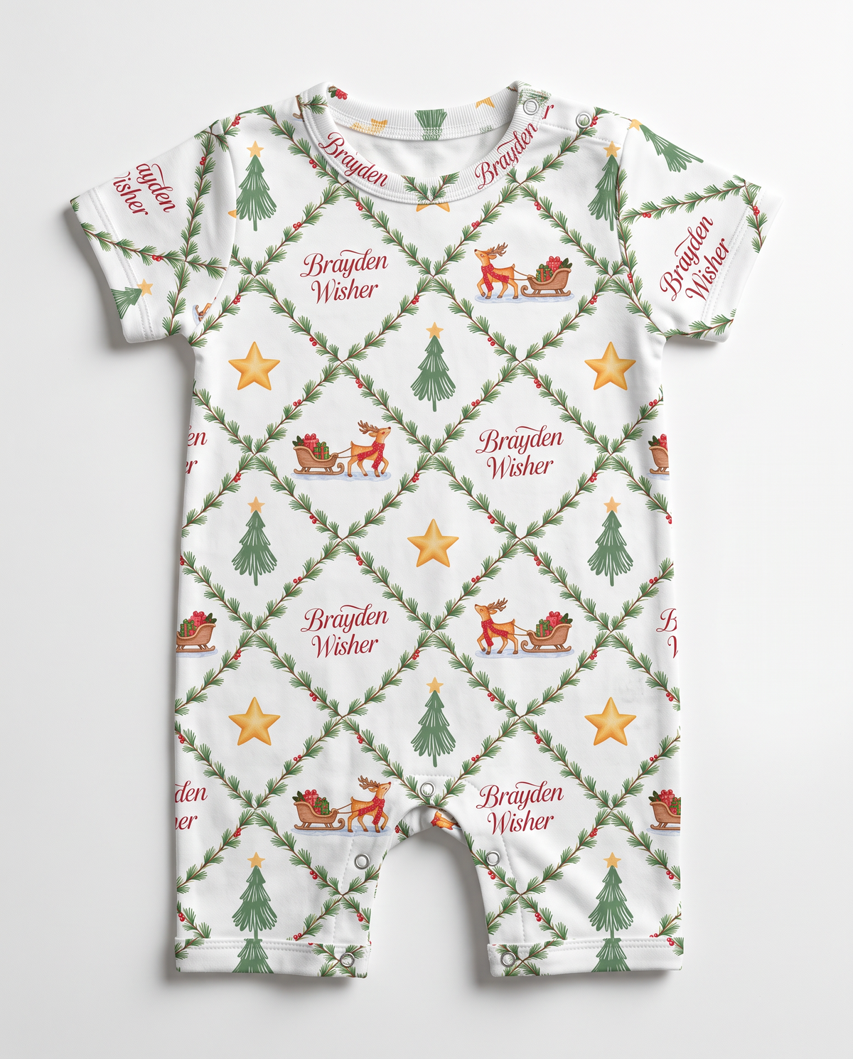 Personalized Snap Romper in North Trail