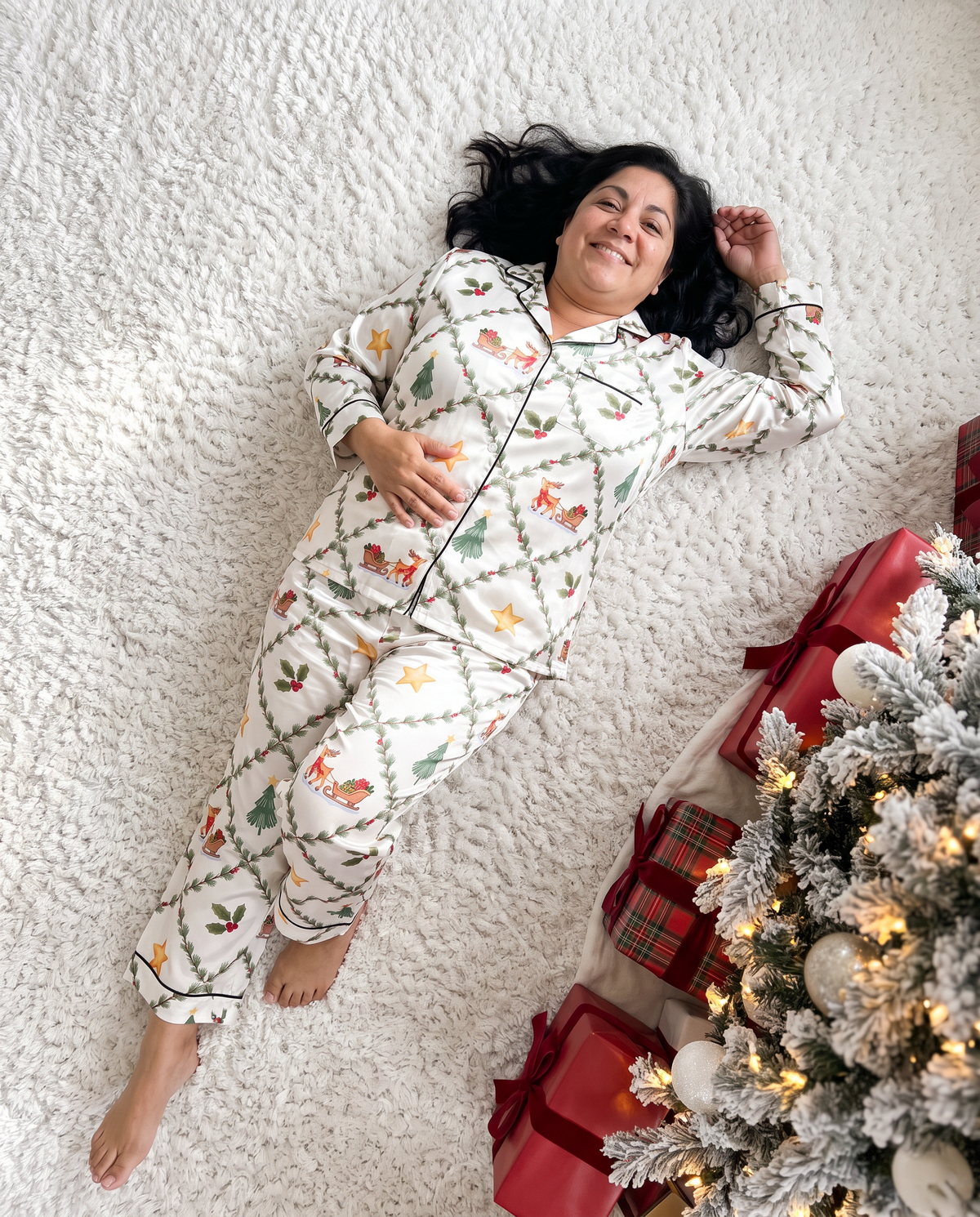 Long Sleeve Women's Pajama Set in North Trail