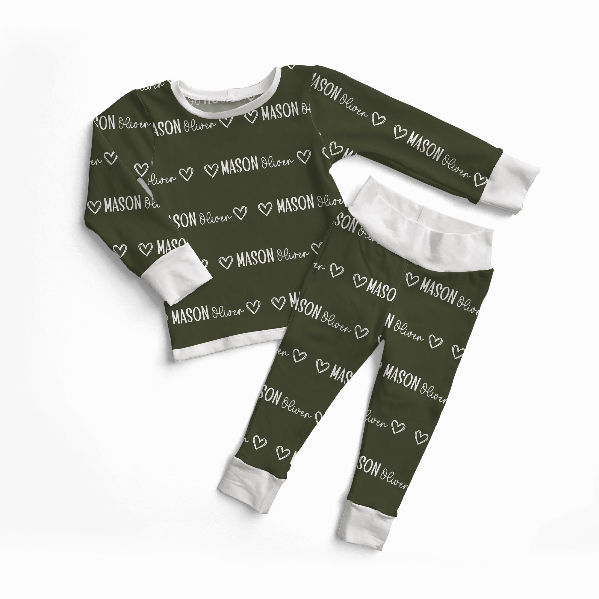 Personalized Pajama Set in Mono Name