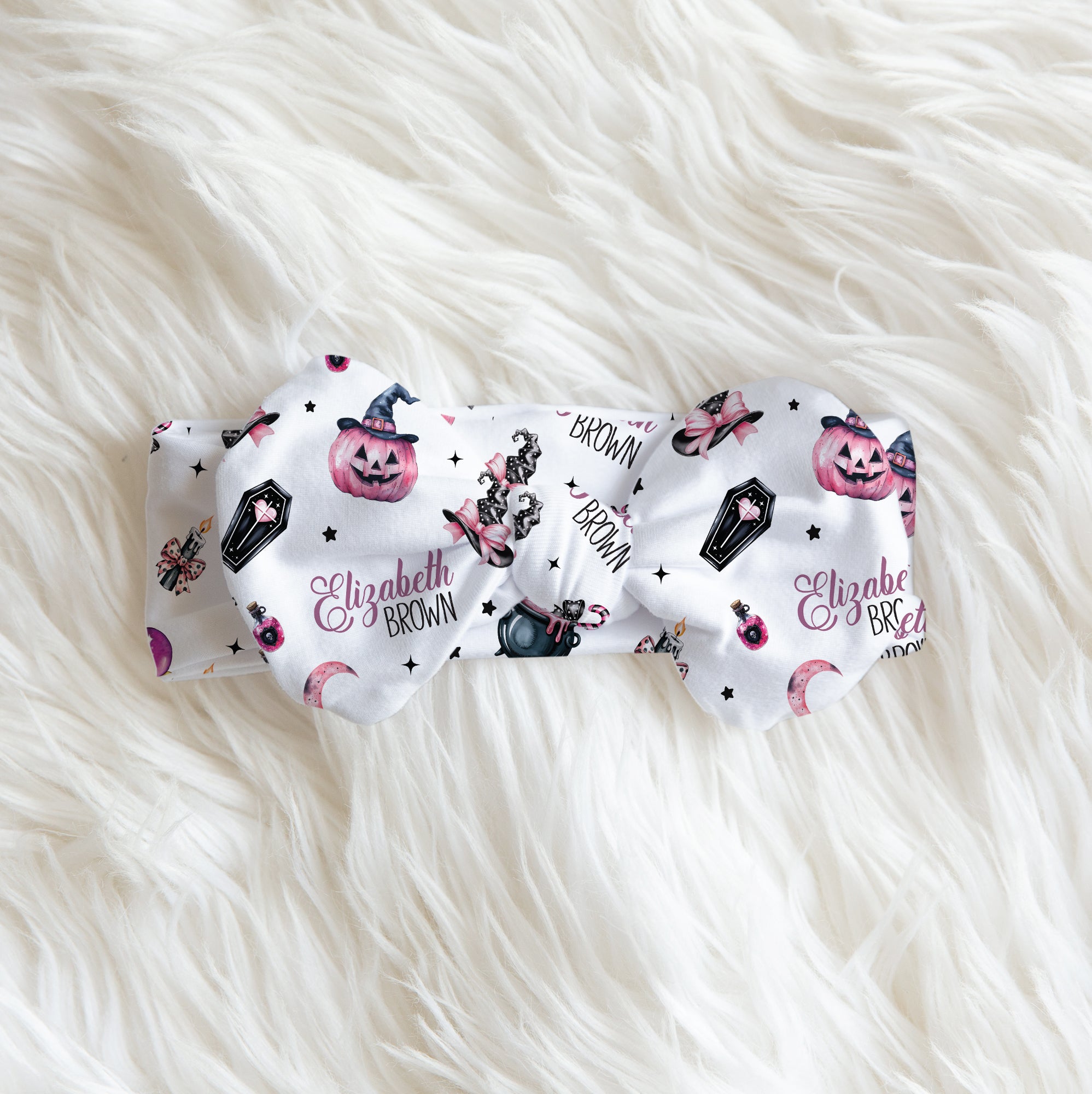 Mystic Lunar Personalized Bow Headband