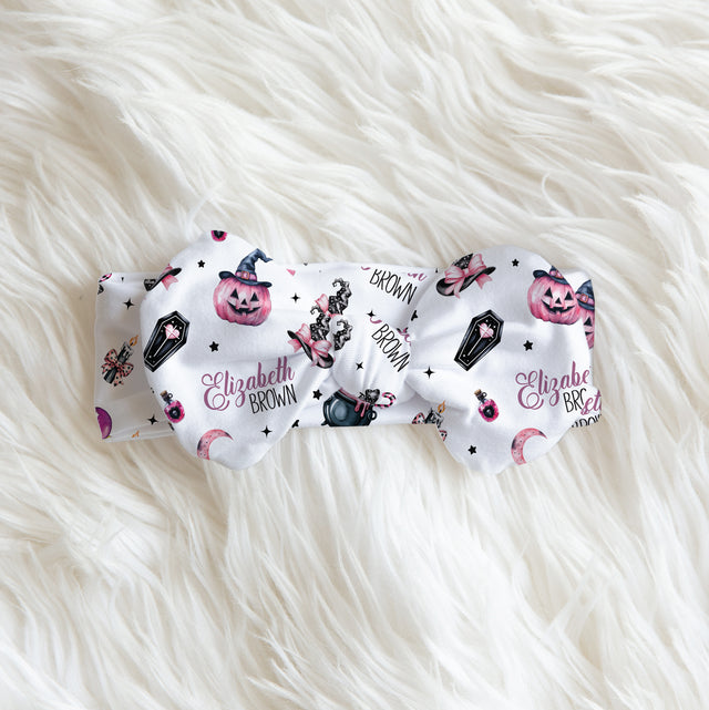 Personalized Bow Headband in Mystic Lunar