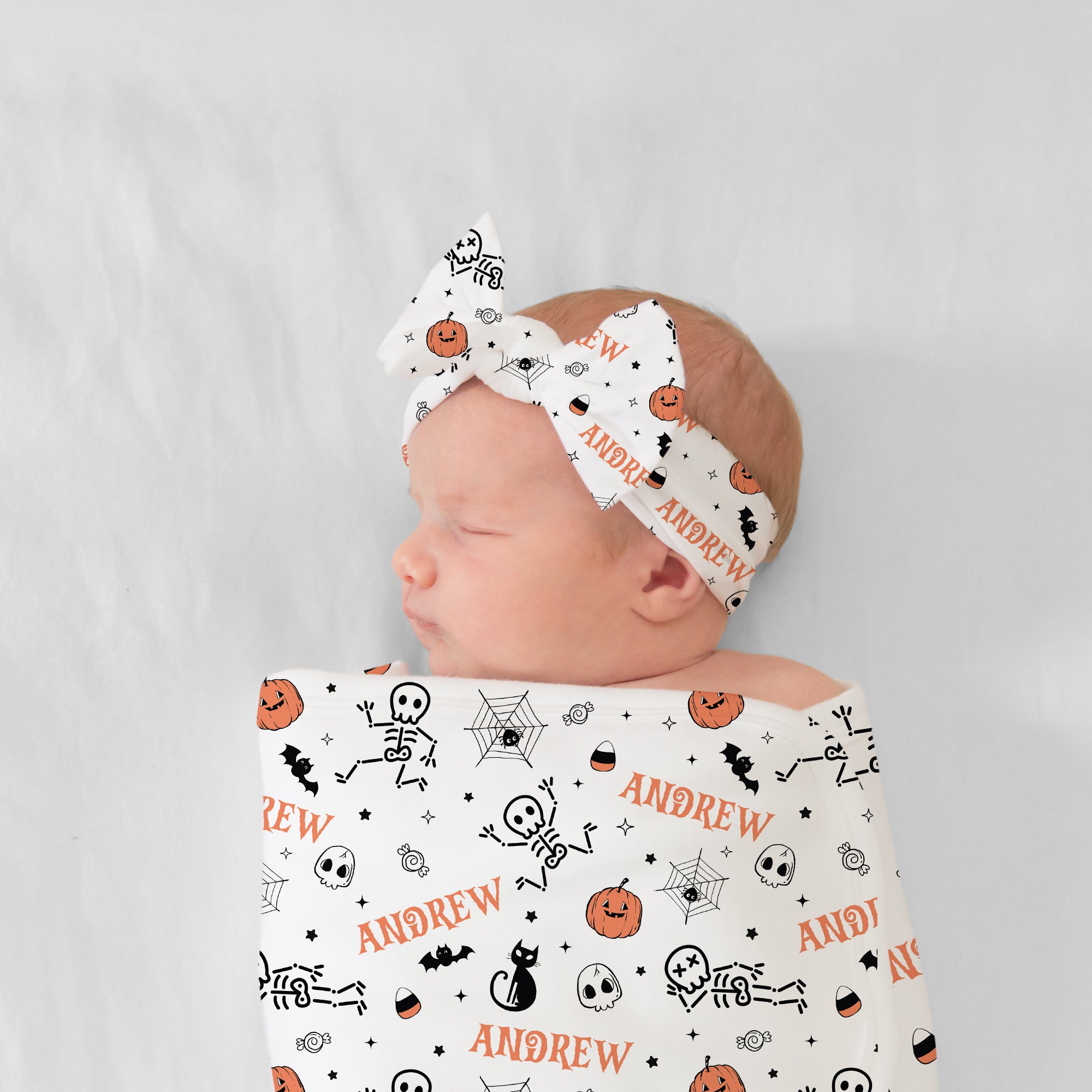Personalized Bow Headband in Bony Boo