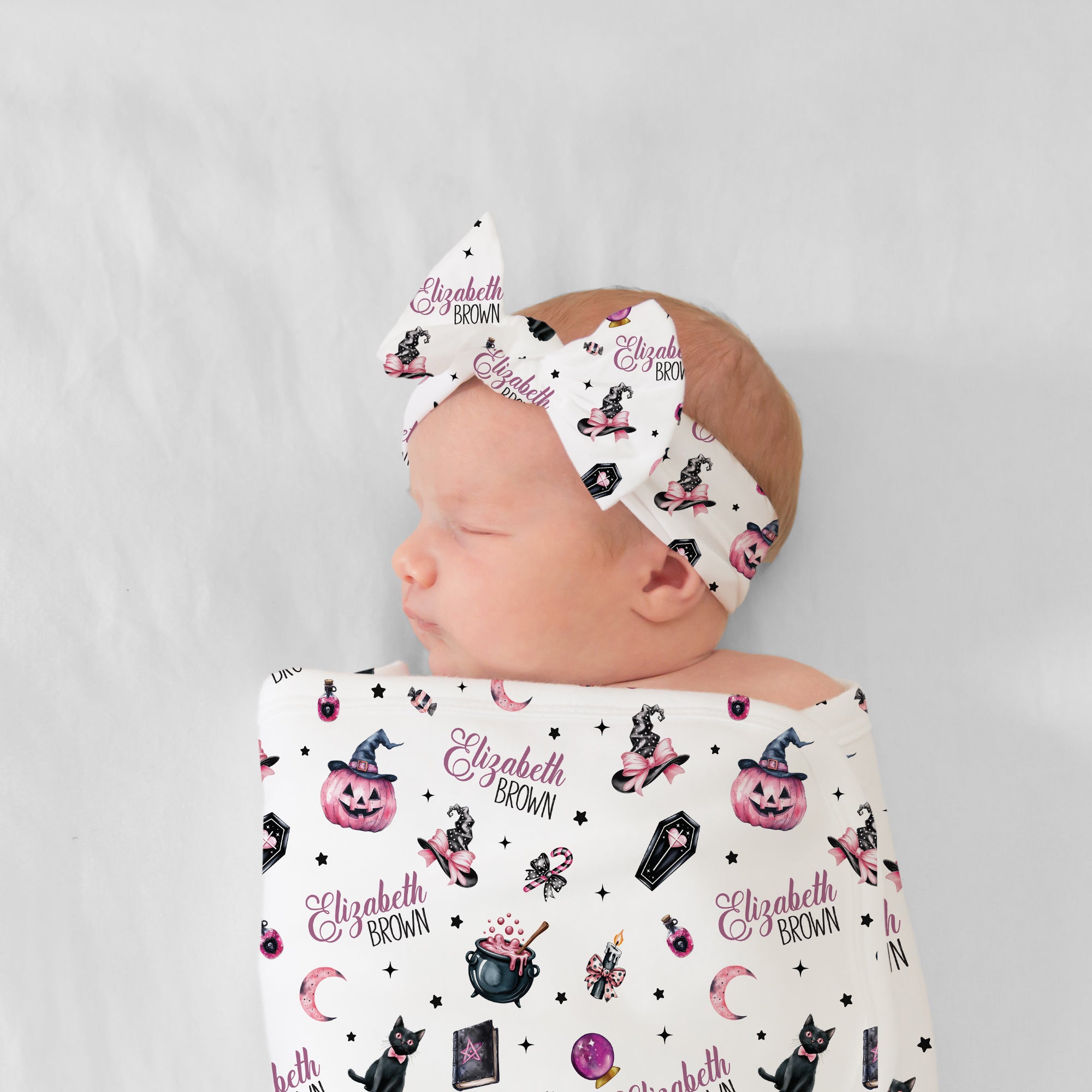 Personalized Bow Headband in Mystic Lunar