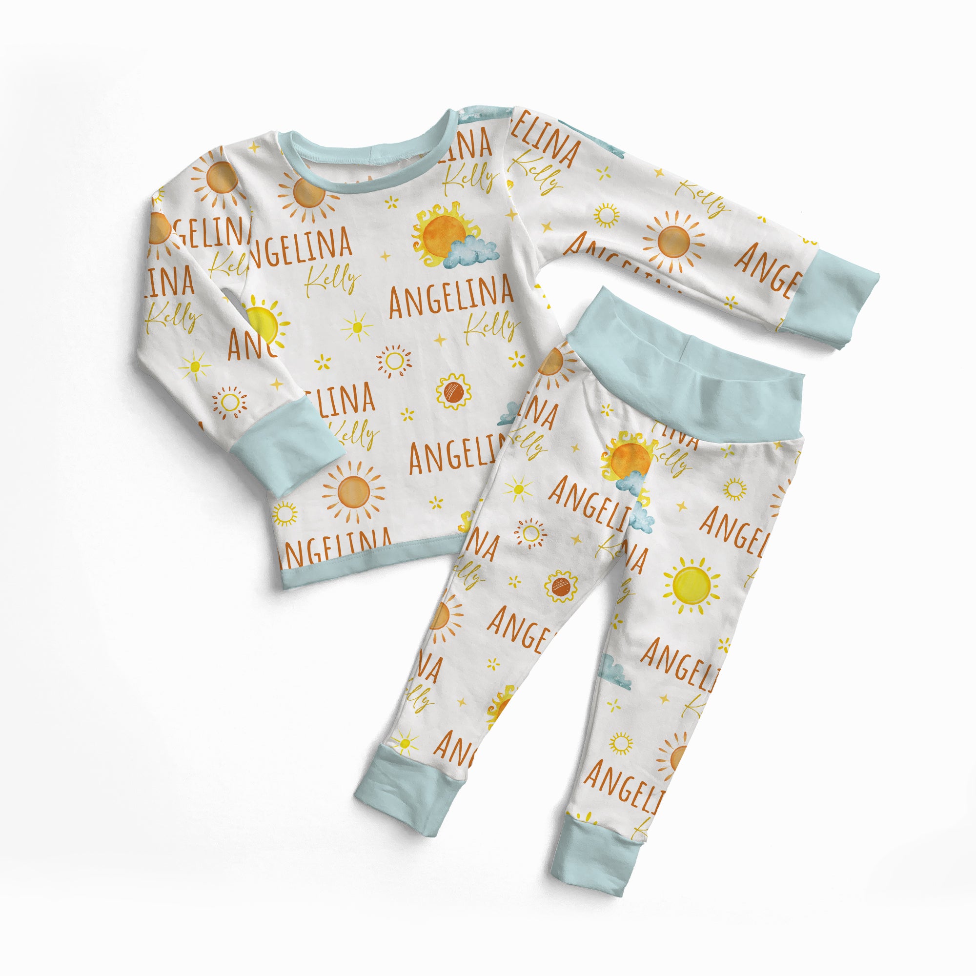 Personalized Pajama Set in Sunshine