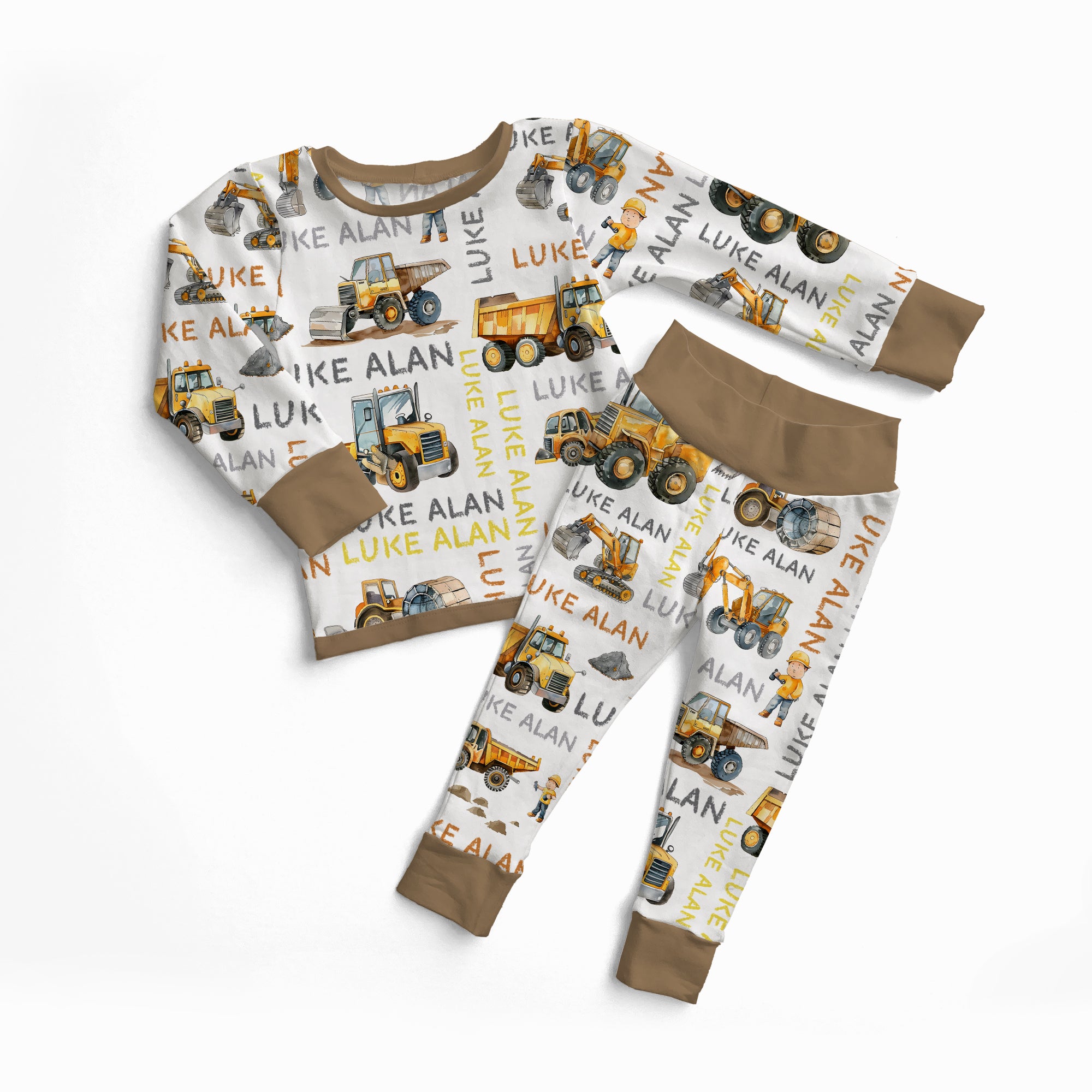 Personalized Pajama Set in Truck