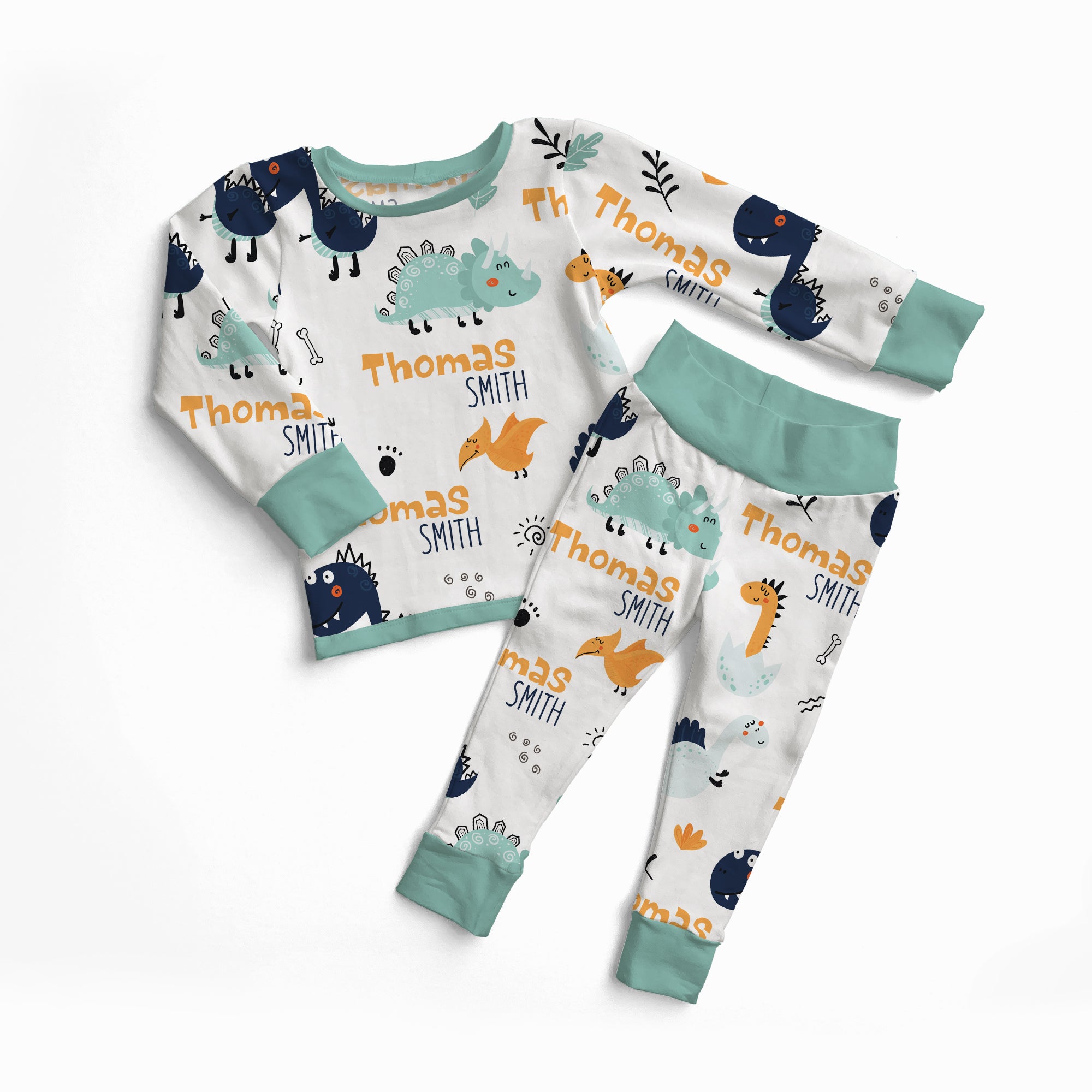 Personalized Pajama Set in Cute Dinosaur