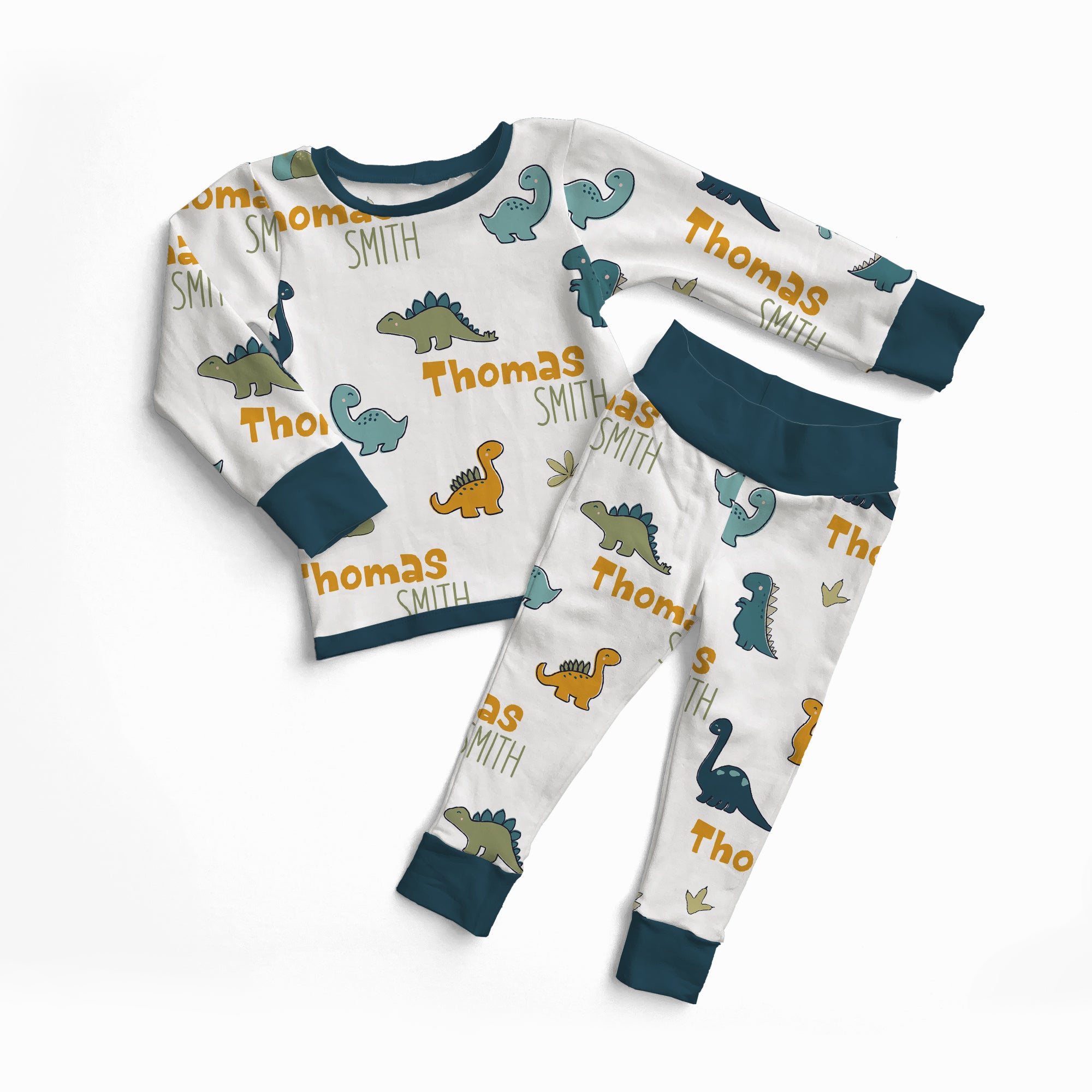 Personalized Pajama Set in Mini Dinosaur
