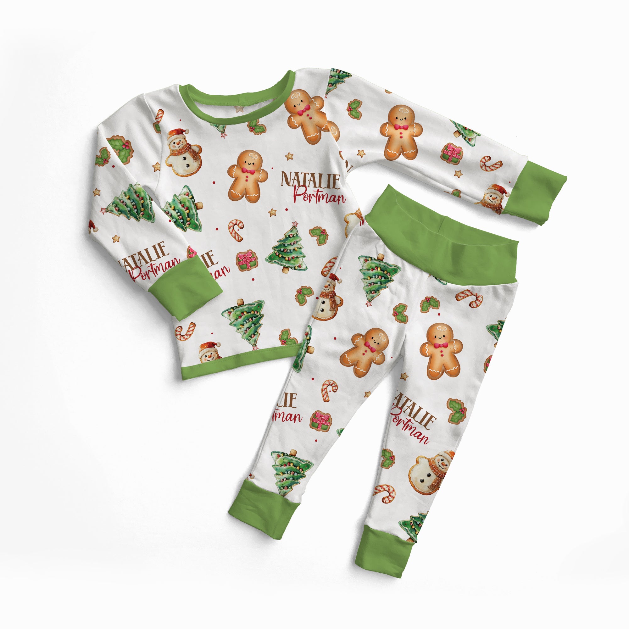 Personalized Pajama Set in Gingerbread