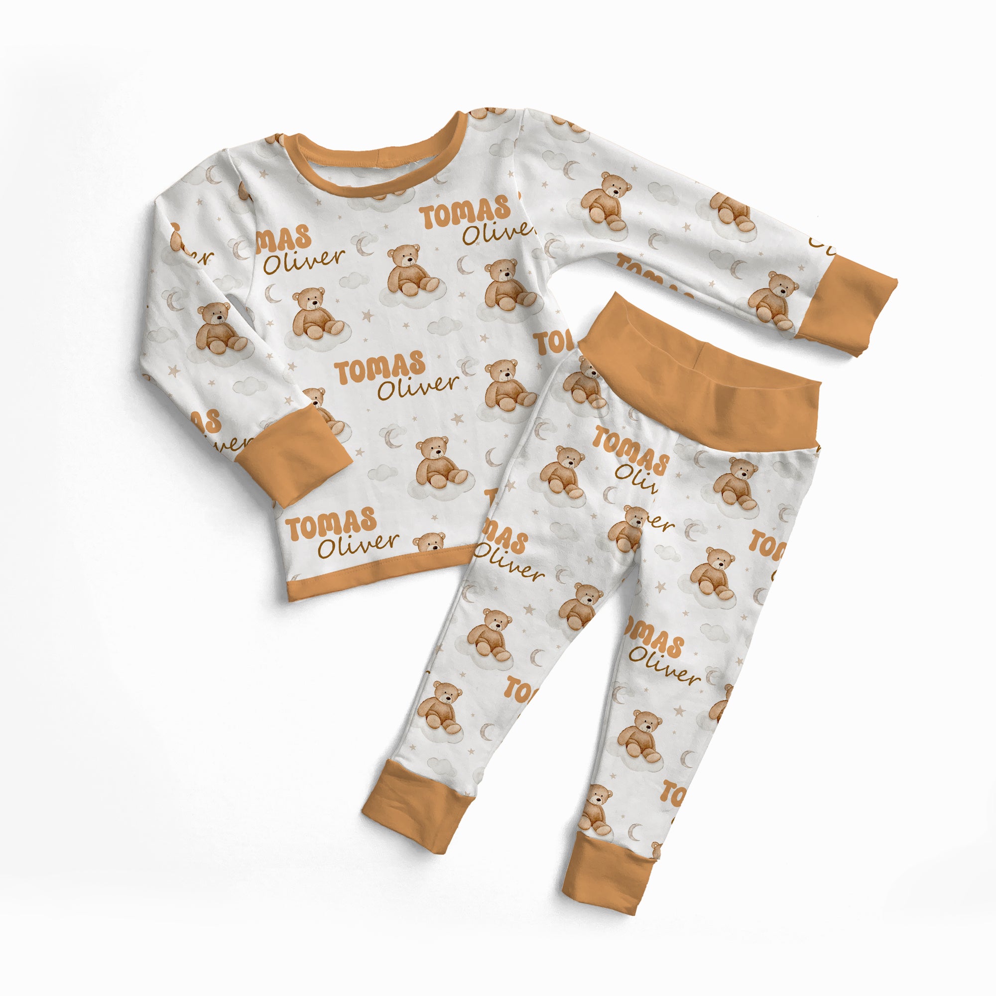 Personalized Pajama Set in Teddy Bear