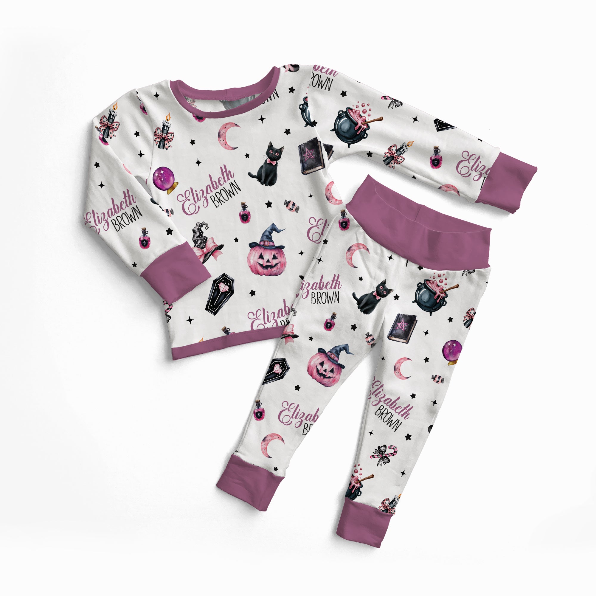 Personalized Pajama Set in Mystic Lunar
