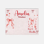 Personalized Milestone Blanket in Coquette Ribbon