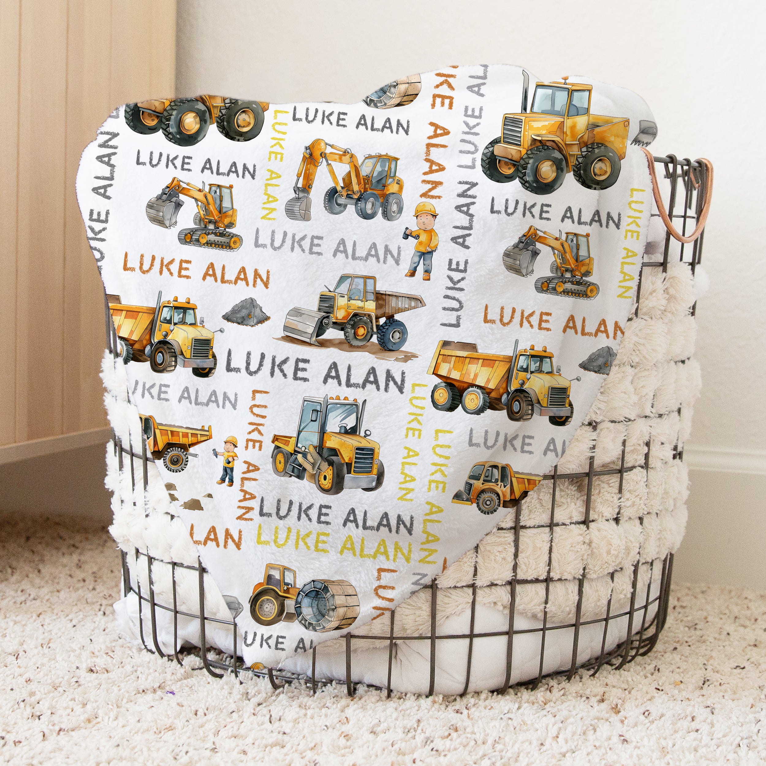 Truck Personalized Minky Blanket