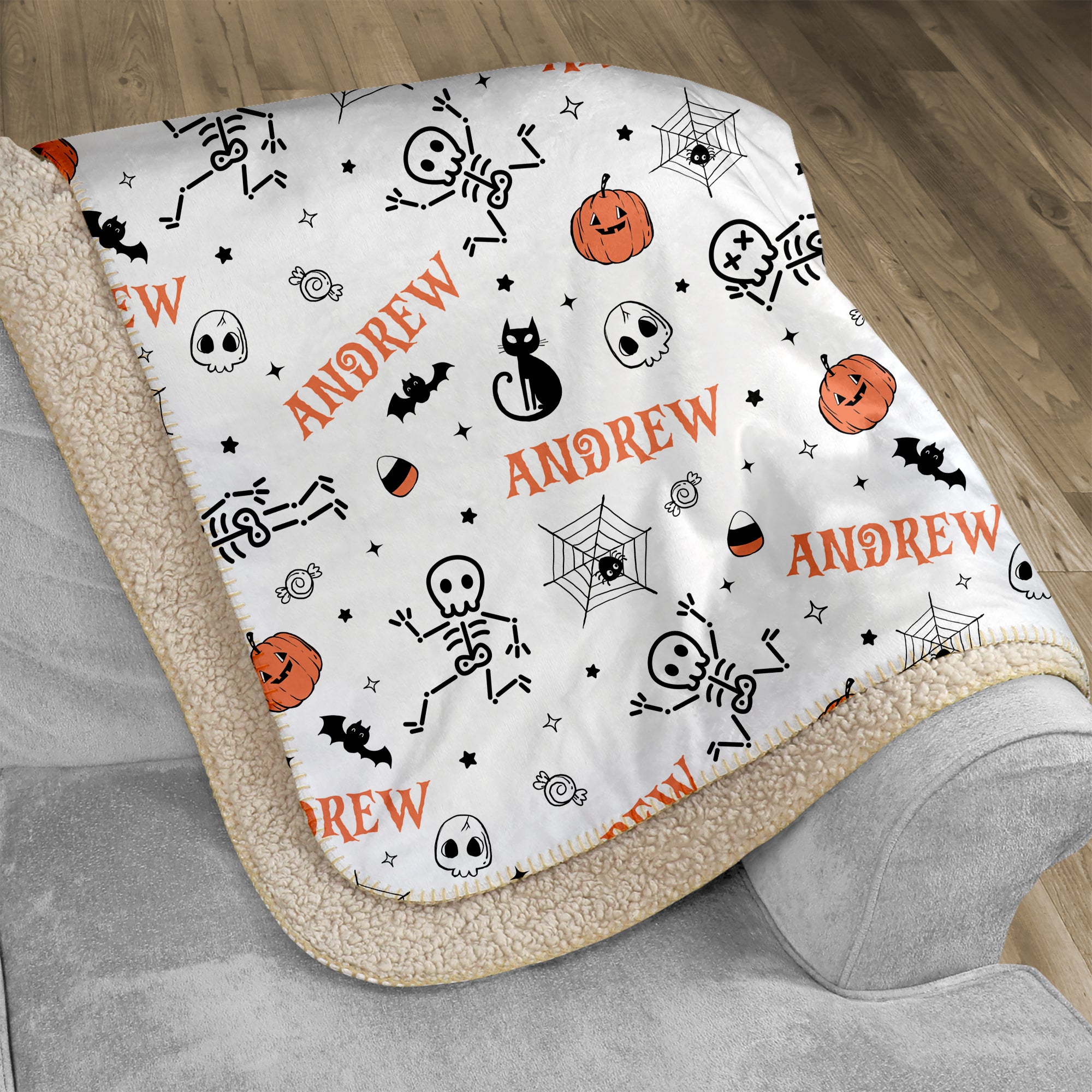Bony Boo Personalized Sherpa Blanket