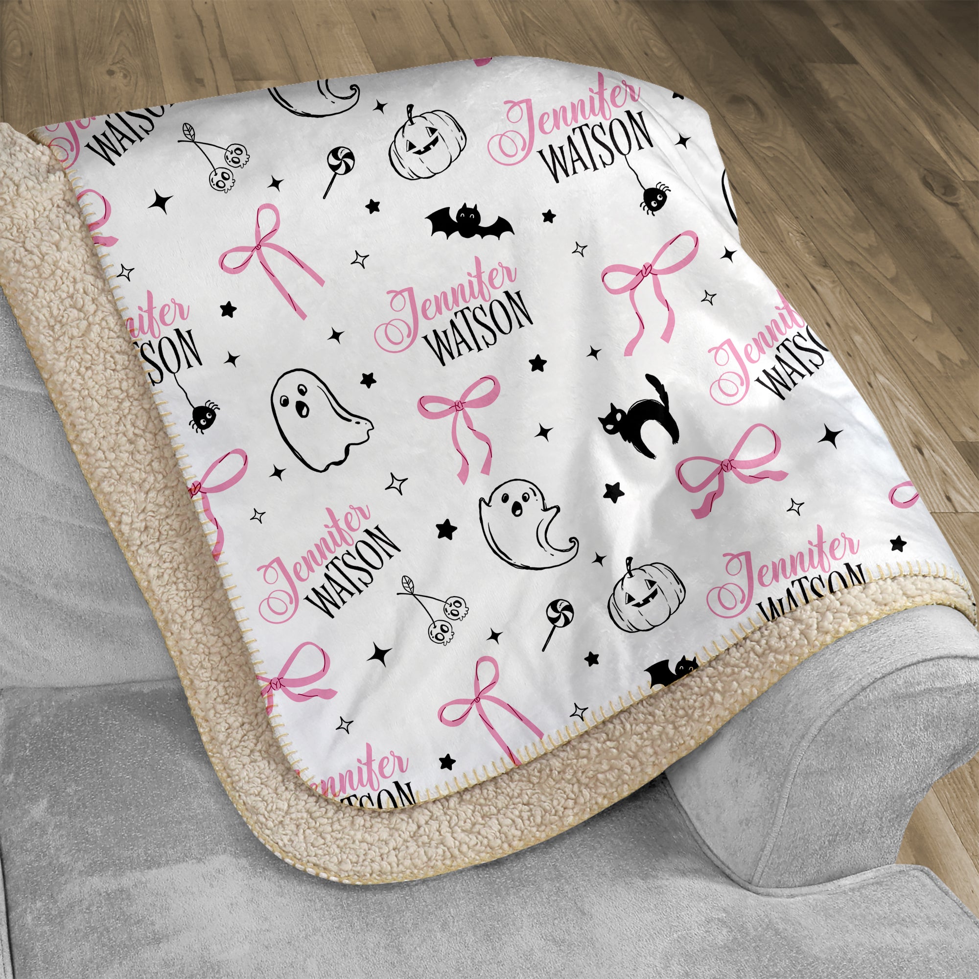 Boo Babes Personalized Sherpa Blanket