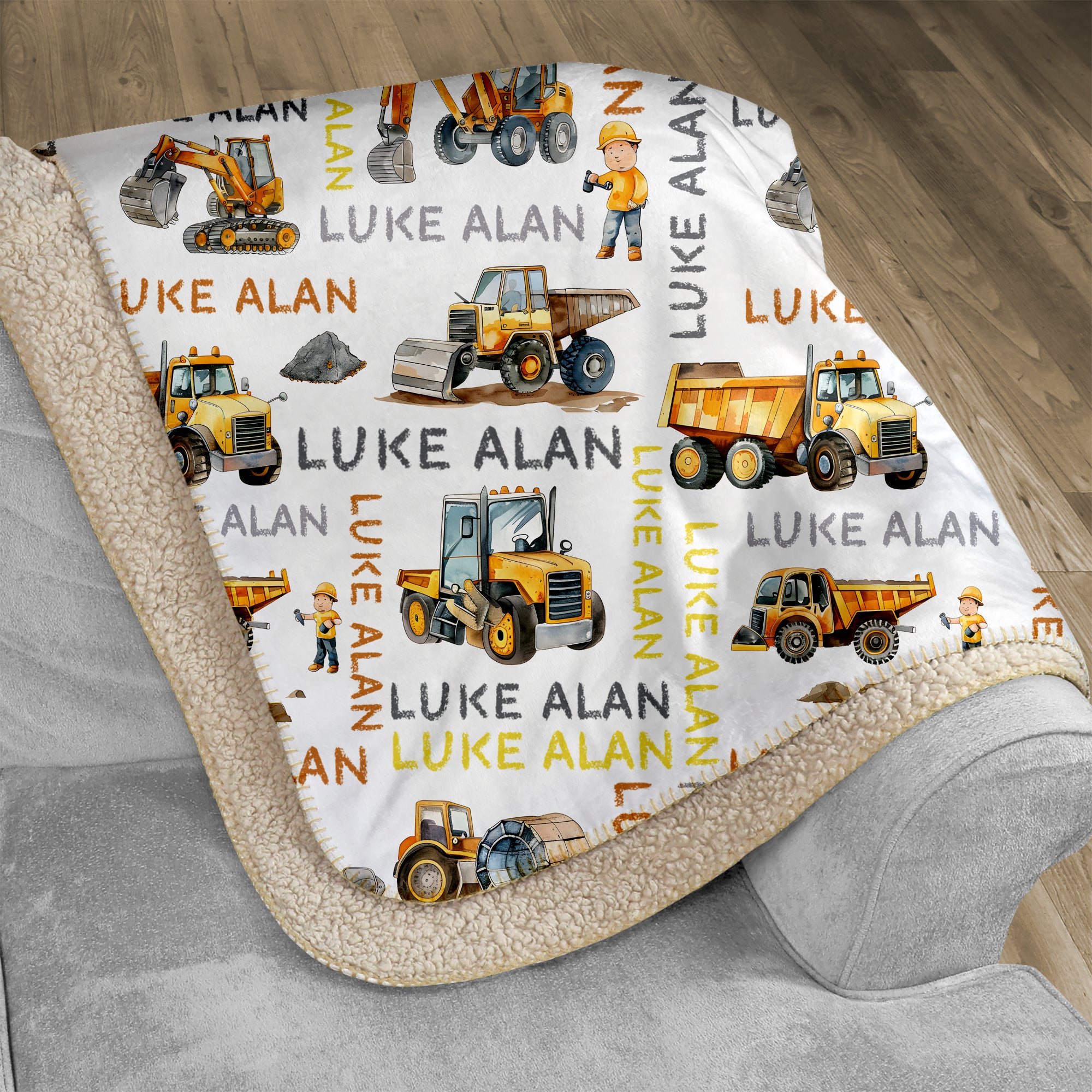 Truck Personalized Sherpa Blanket