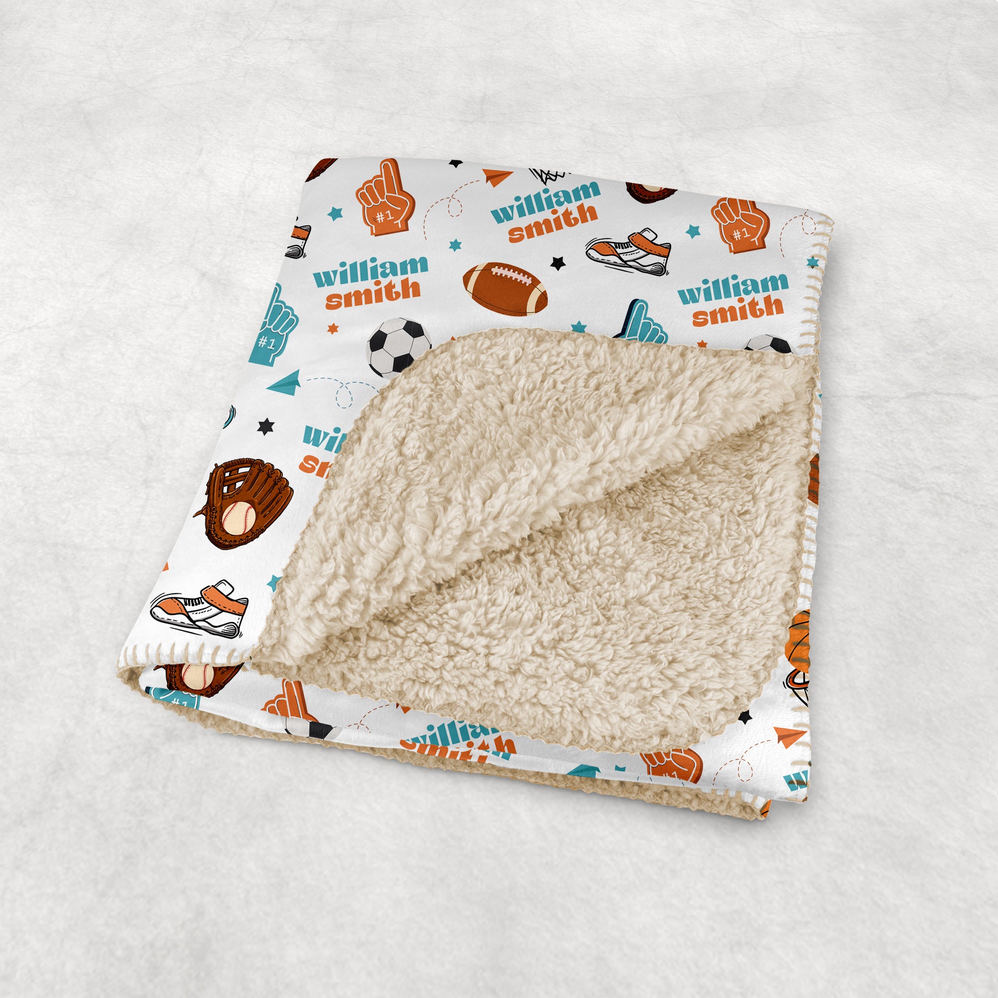 Personalized Blanket in Half Time