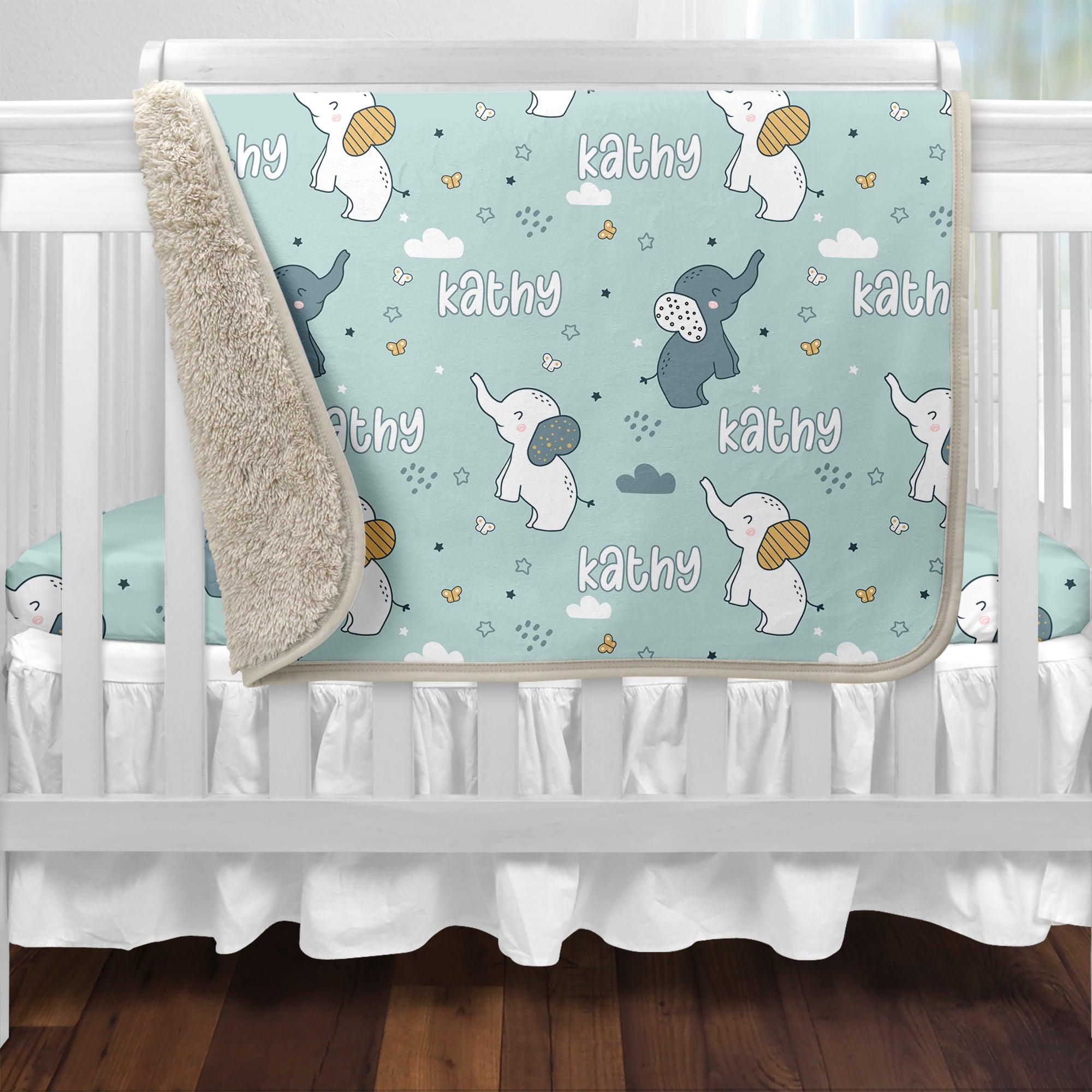 Personalized Blanket in Elephant