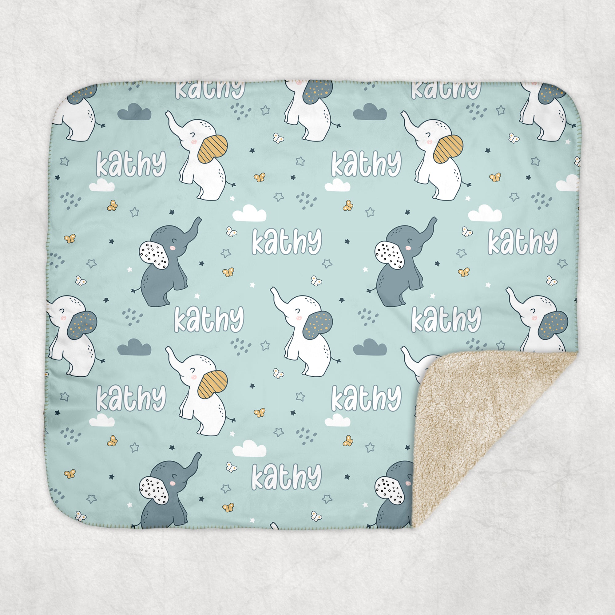 Personalized Blanket in Elephant