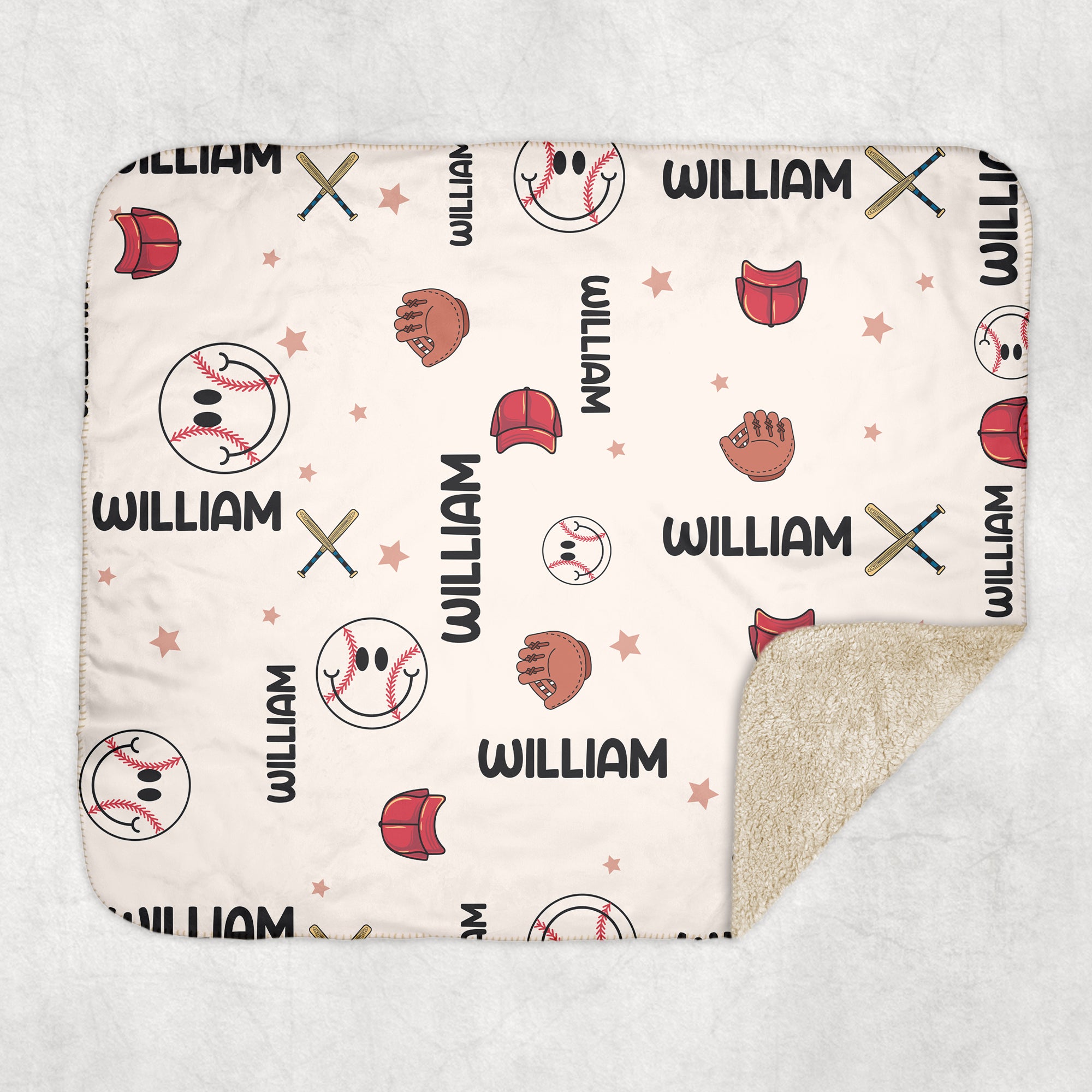 Personalized Blanket in Baseball