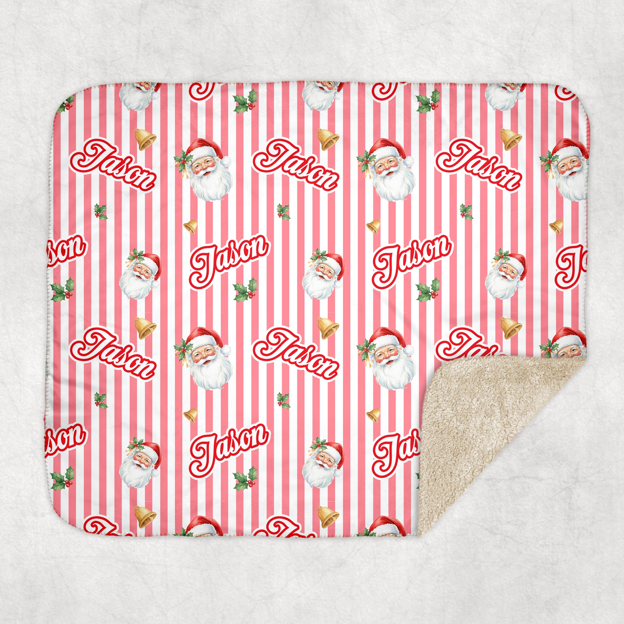 Personalized Blanket in Santa Baby