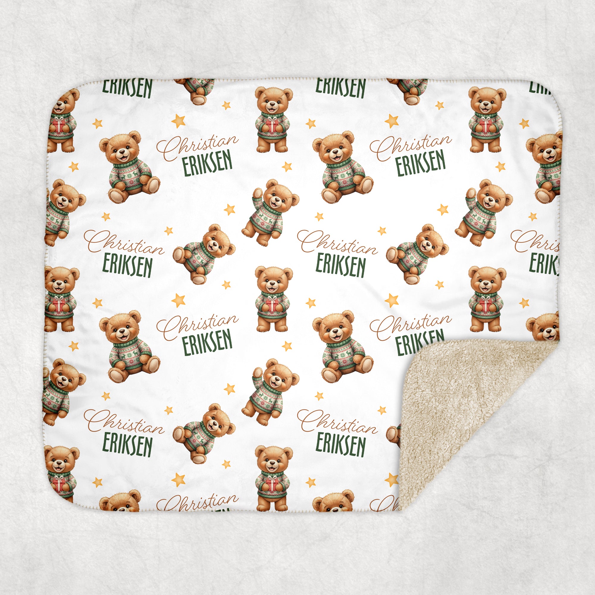 Personalized Blanket in Cozy Bear