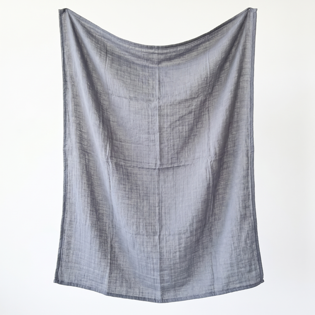Muslin Swaddle in Smoky Blue