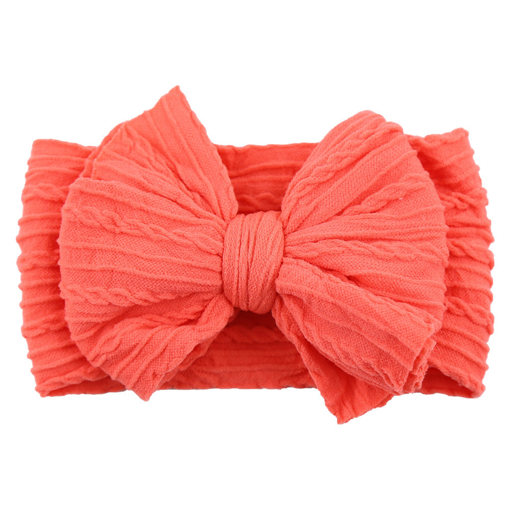 Soft Knit Bow Headband in Sunset