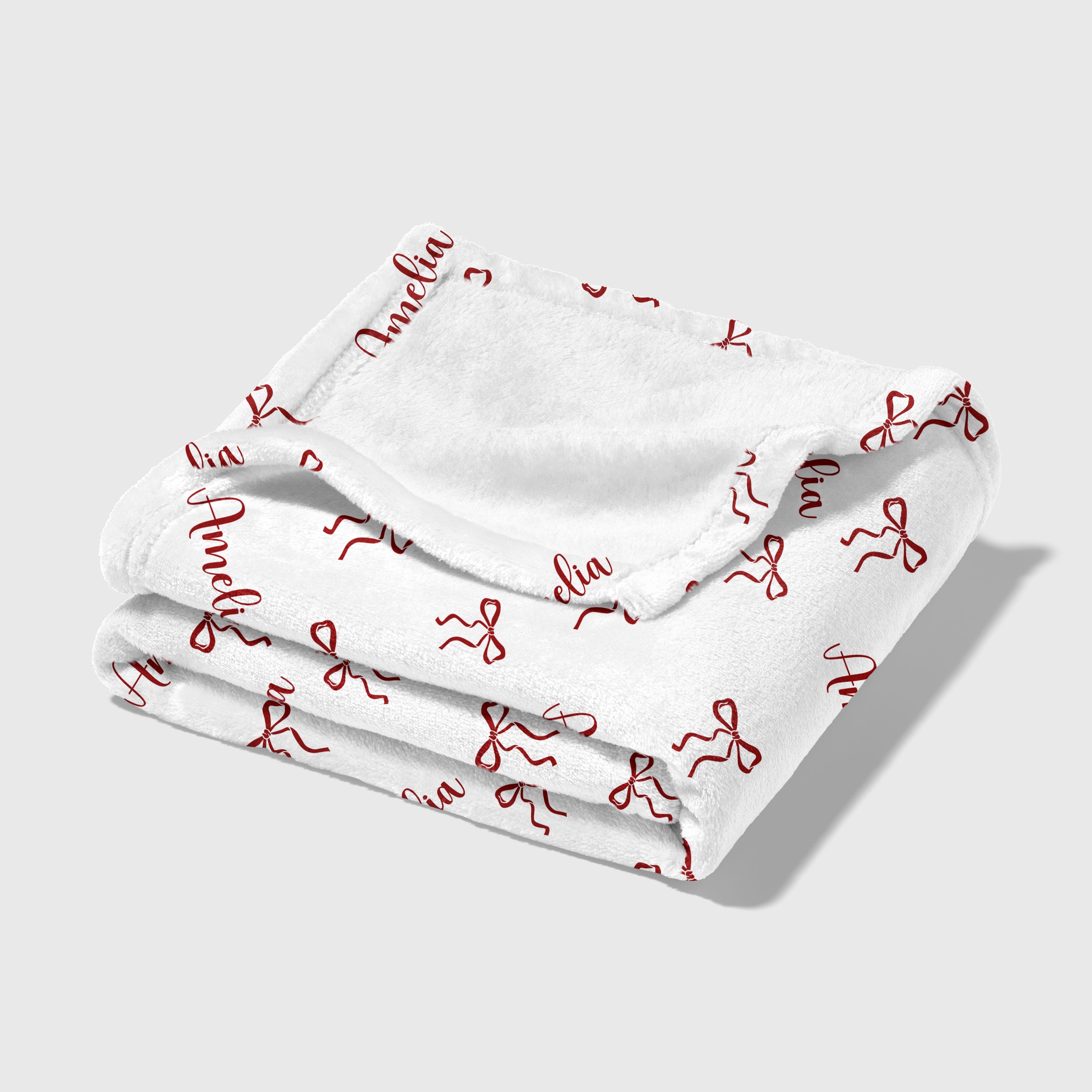 Personalized Blanket in Coquette Ribbon