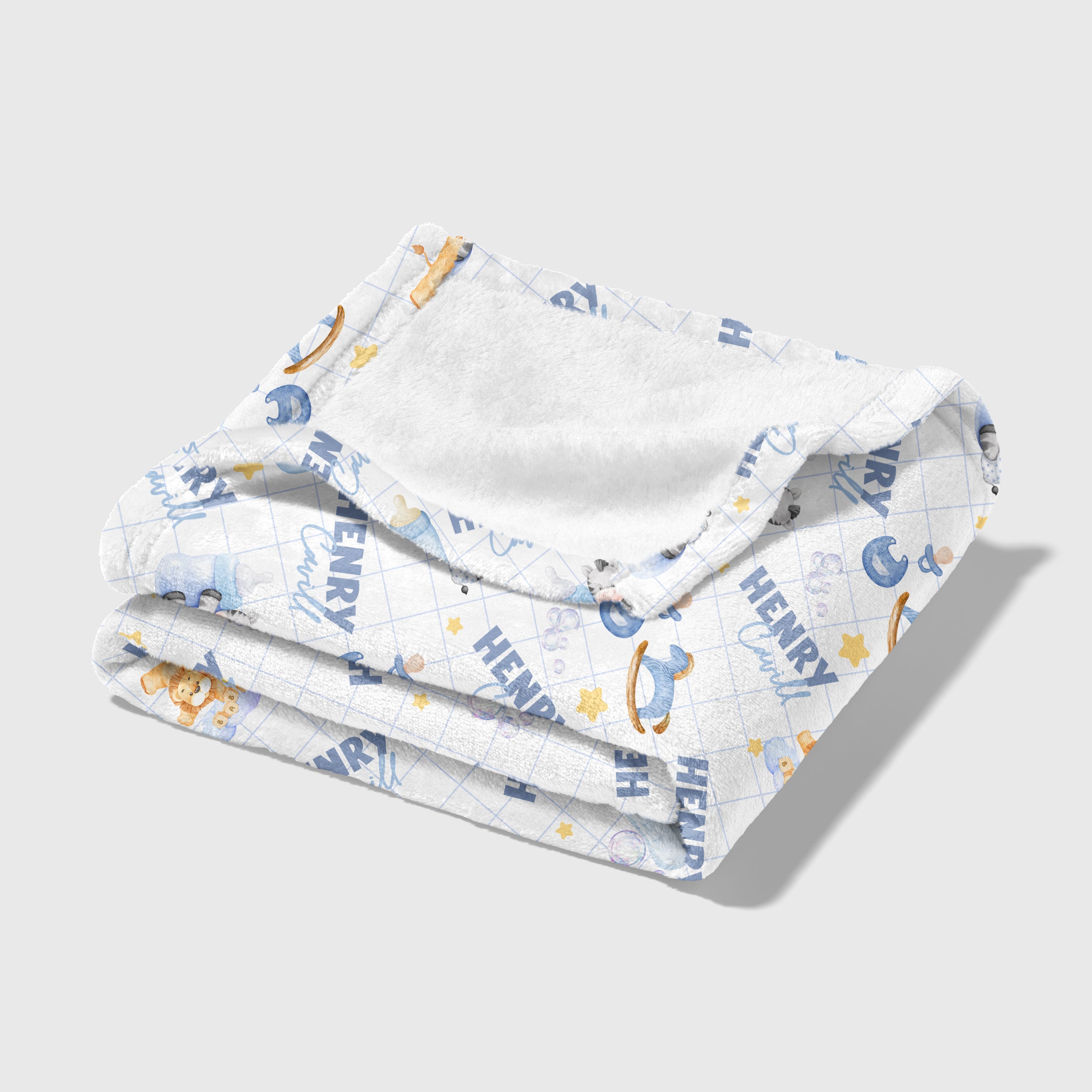 Personalized Blanket in Blue Milk Drunk